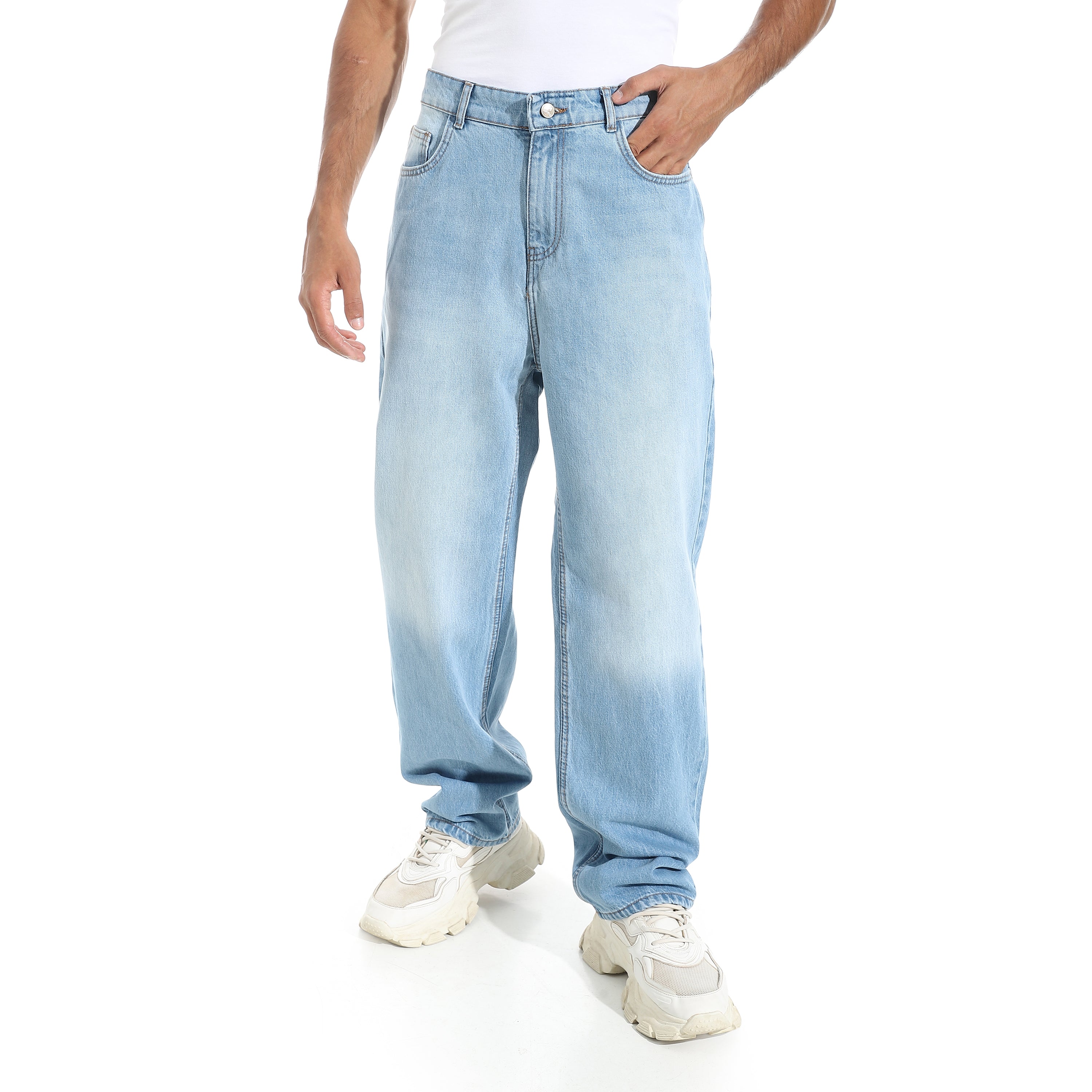 ACTIV MEN WIDE LEG JEANS PANTS - M.BLUE