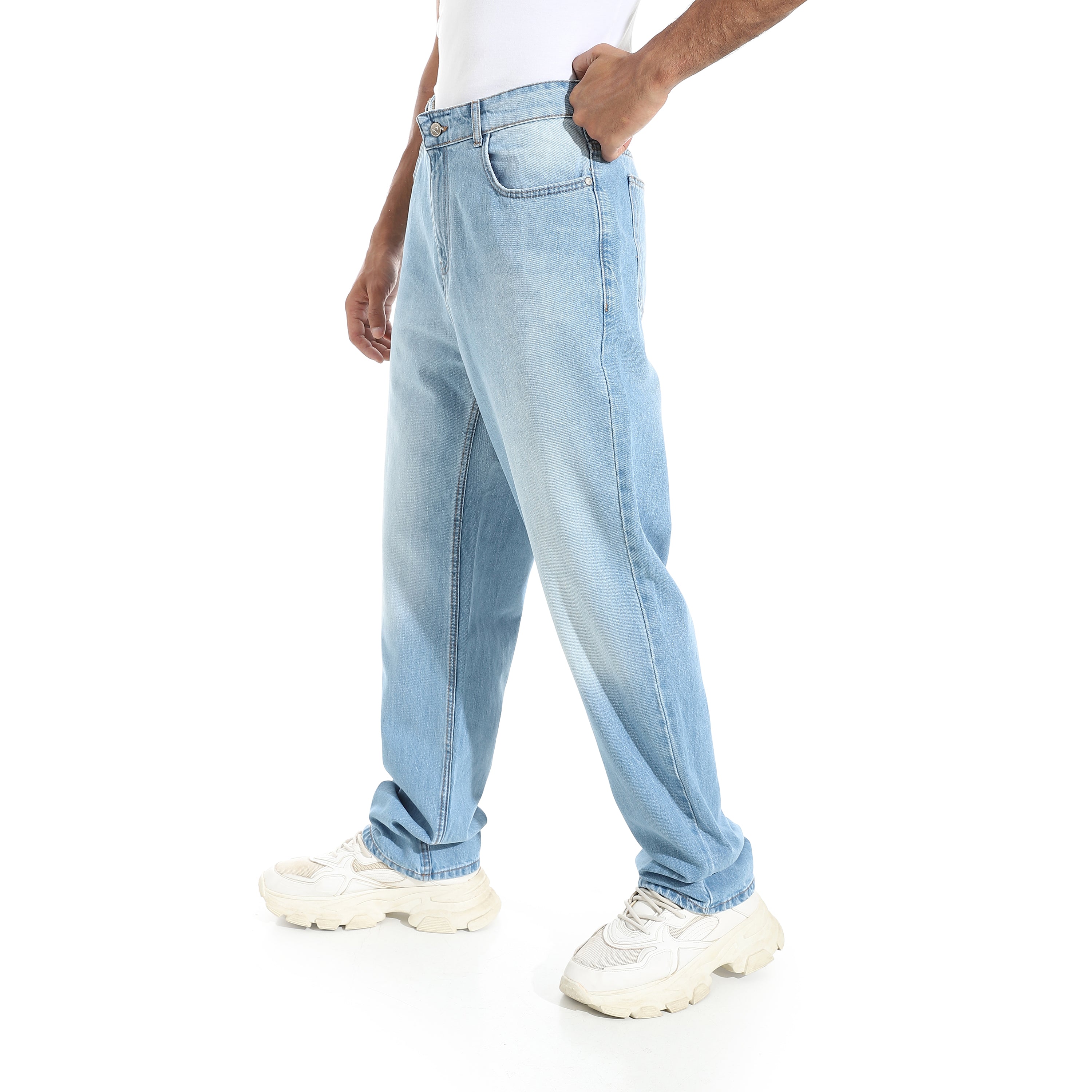 ACTIV MEN WIDE LEG JEANS PANTS - M.BLUE