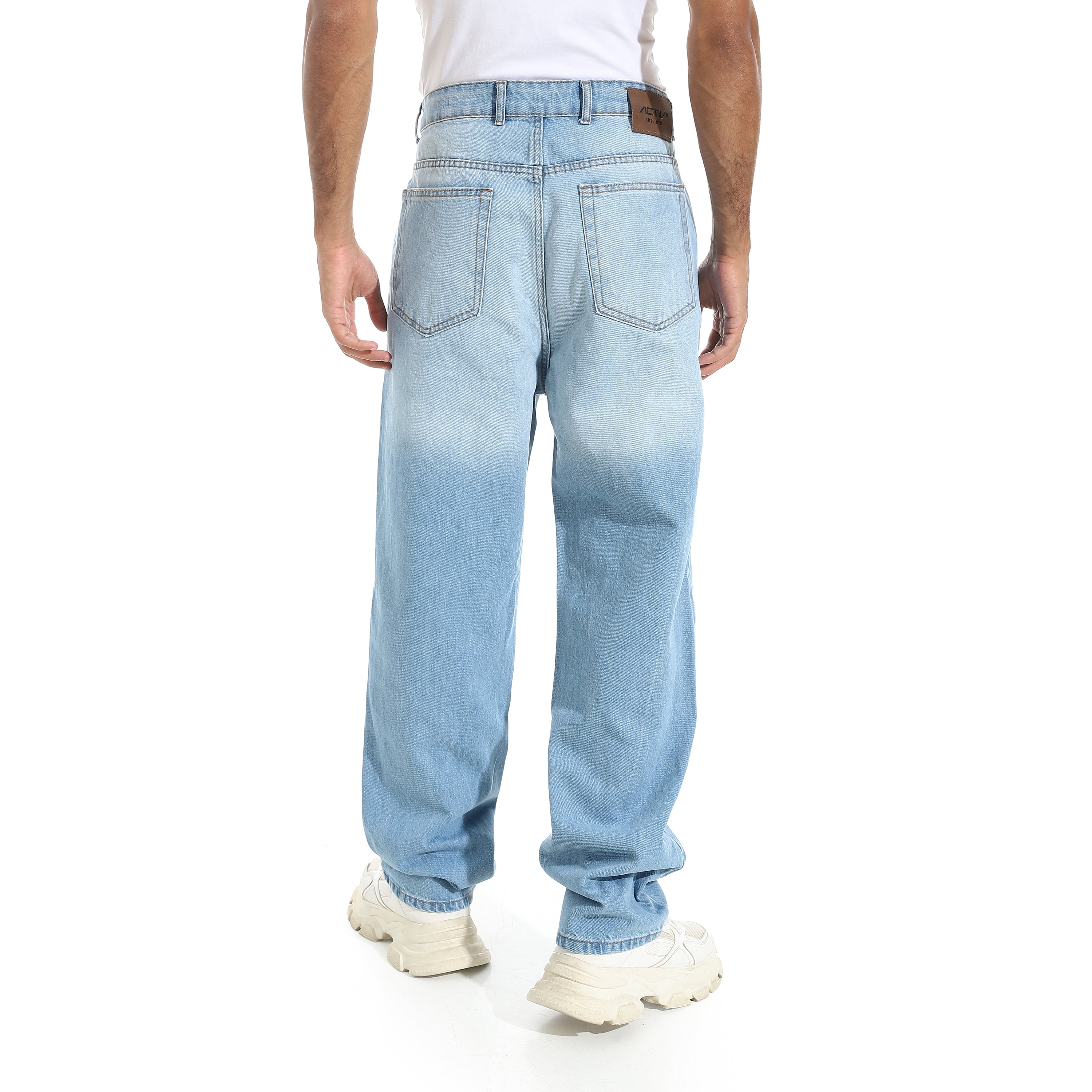 ACTIV MEN WIDE LEG JEANS PANTS - M.BLUE