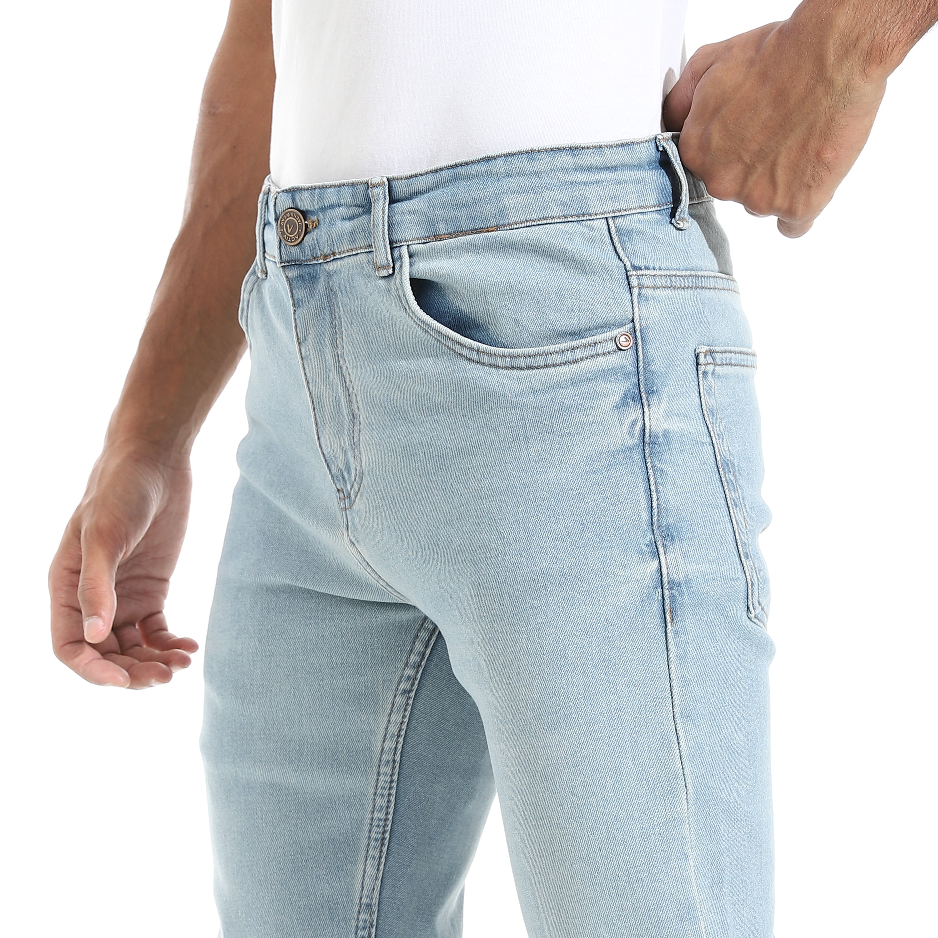 ACTIV MEN SLIM-FIT JEANS PANTS - SKY BLUE