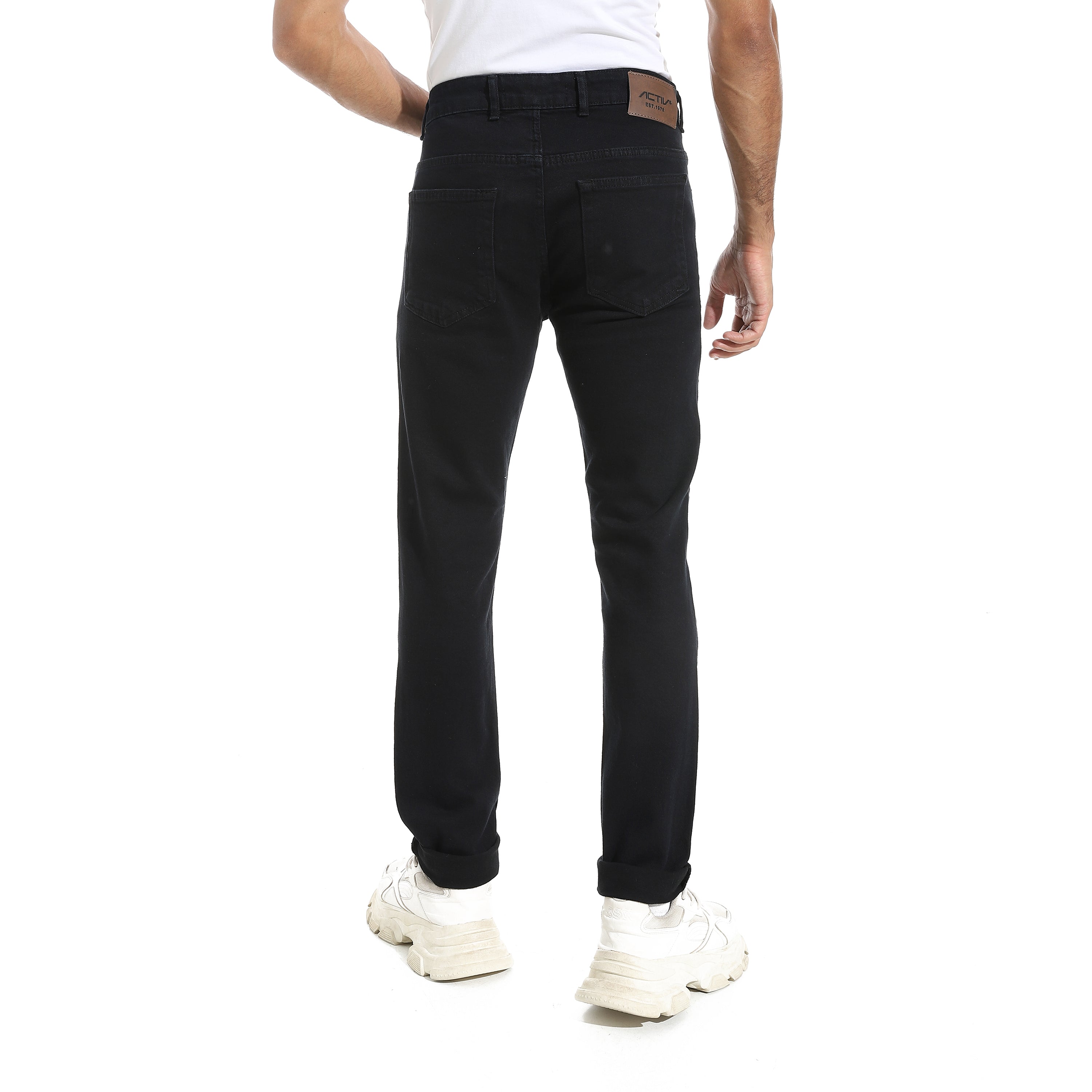 ACTIV MEN SLIM-FIT JEANS PANTS - اسود