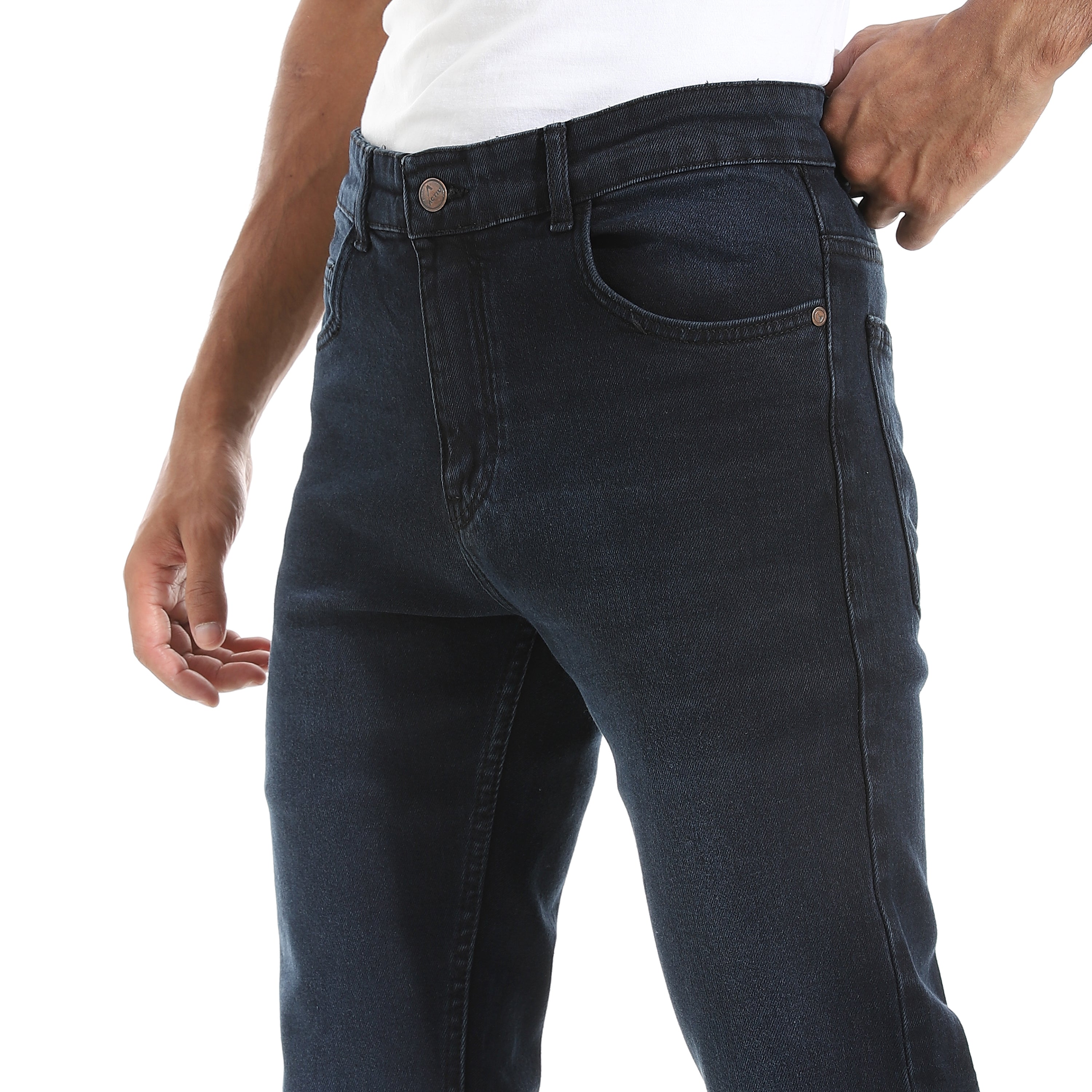 ACTIV MEN SLIM-FIT JEANS PANTS - D.BLUE