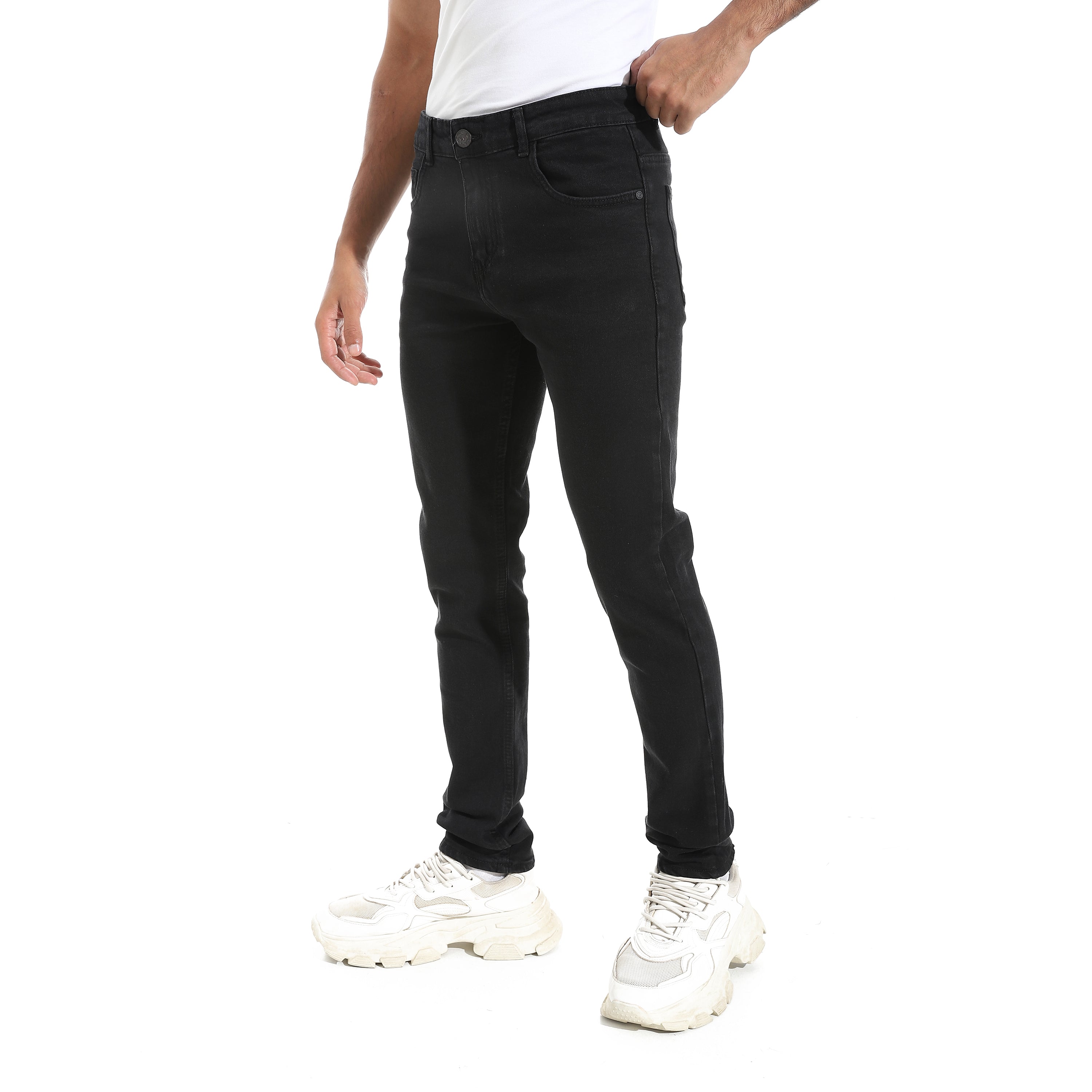 ACTIV MEN SLIM-FIT JEANS PANTS - BLACK