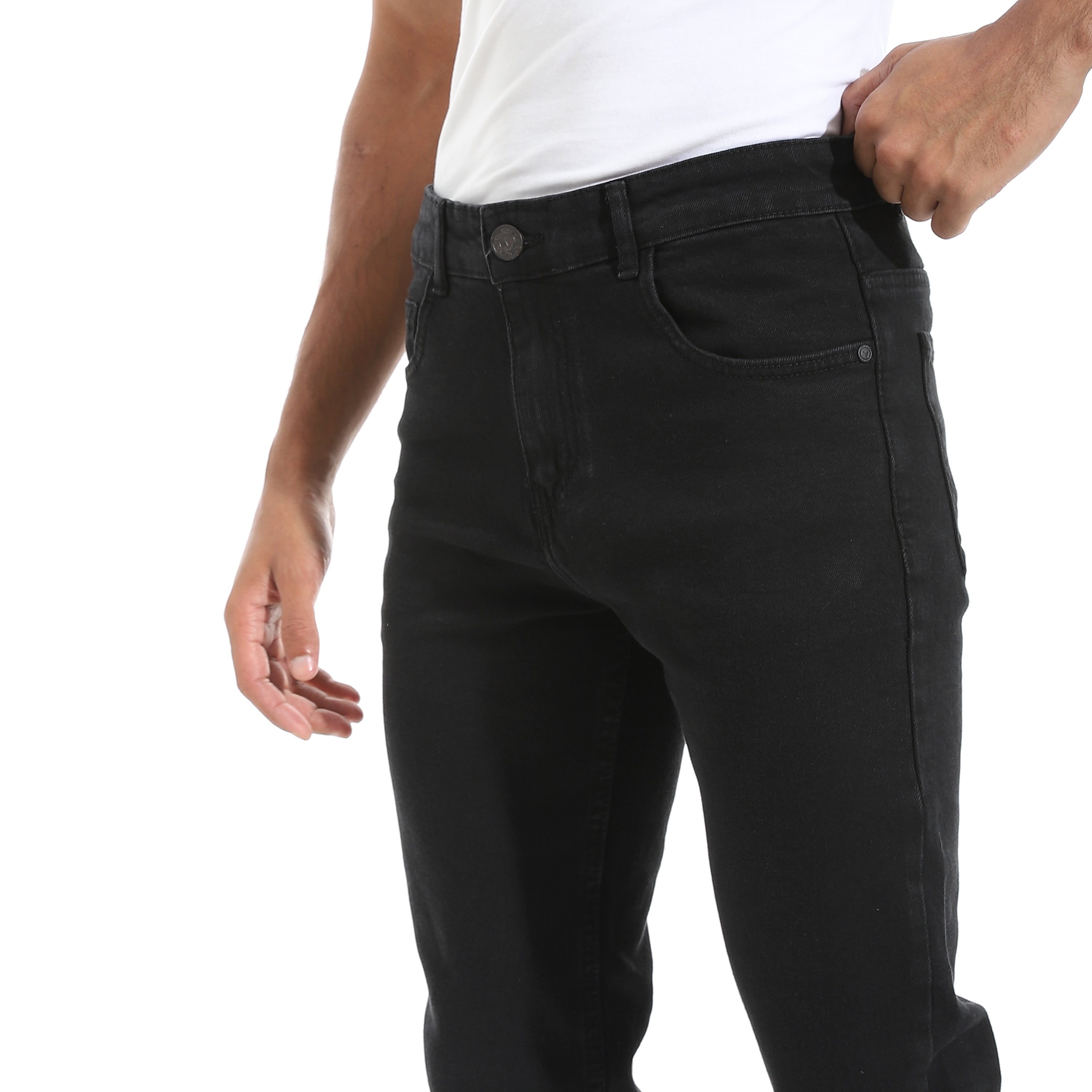 ACTIV MEN SLIM-FIT JEANS PANTS - اسود