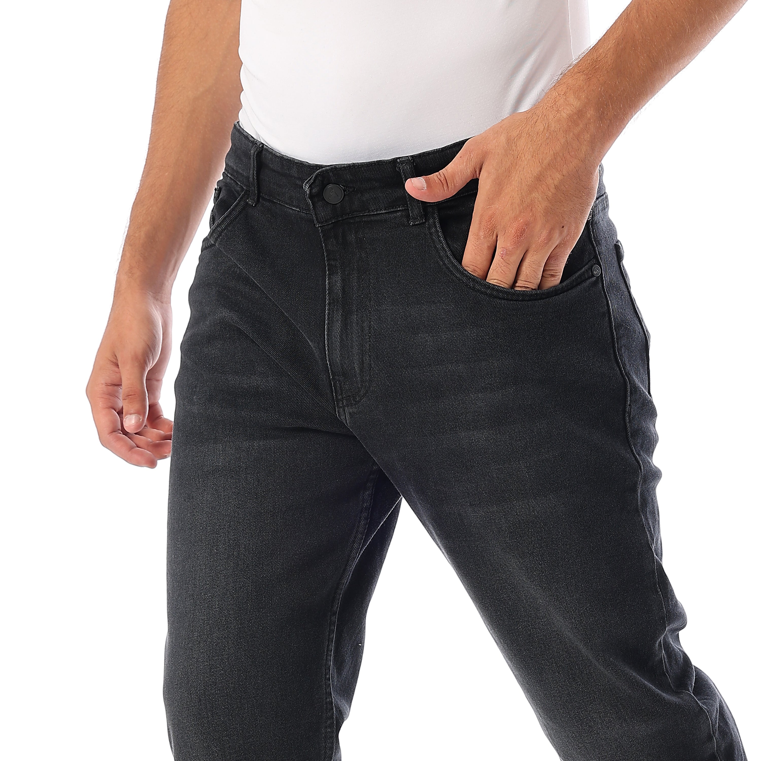 ACTIV MEN'S SLIM FIT JEANS - BLACK