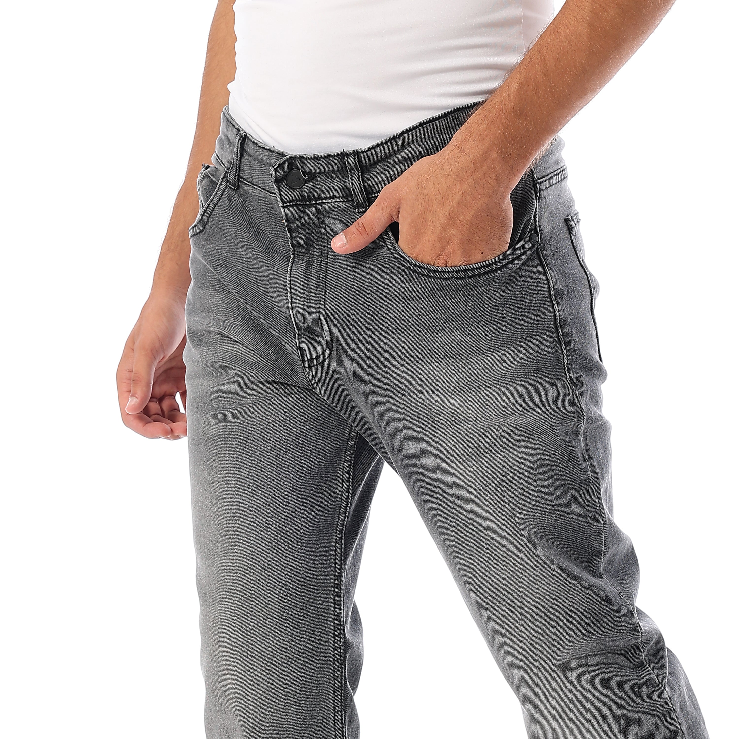 ACTIV MEN'S SLIM FIT JEANS - GREY