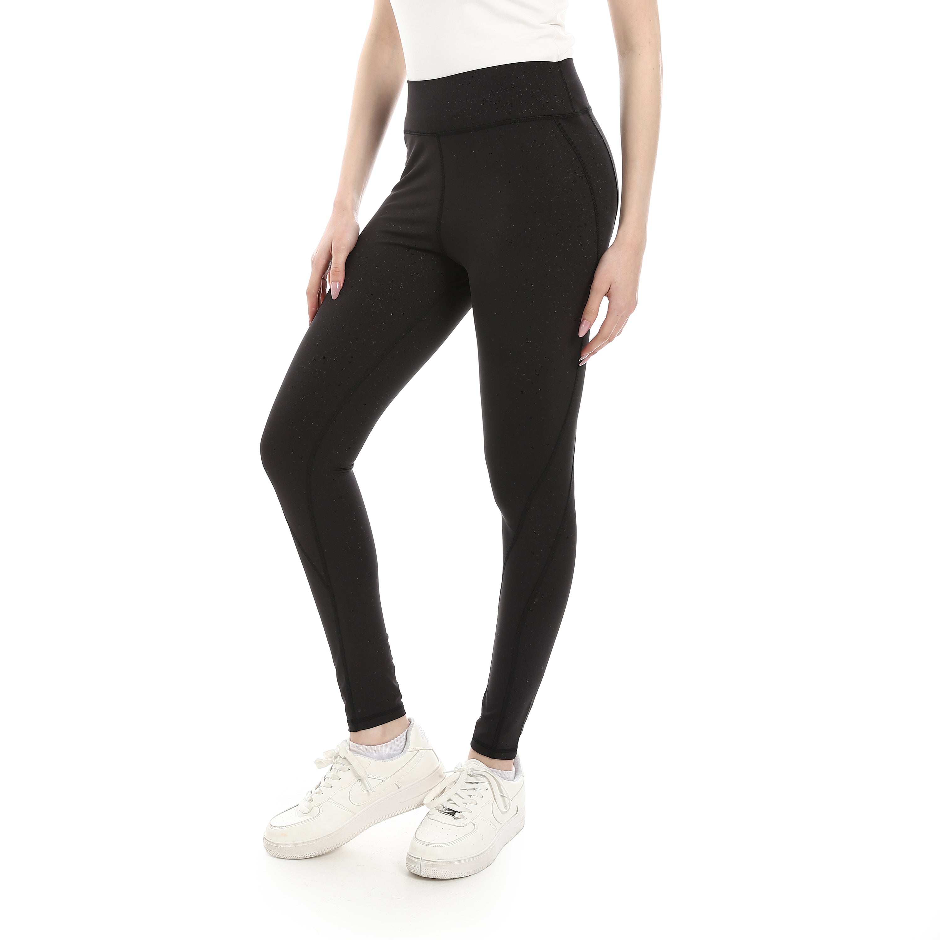 WOMEN'S FAUX LEATHER LEGGINGS - BLACK