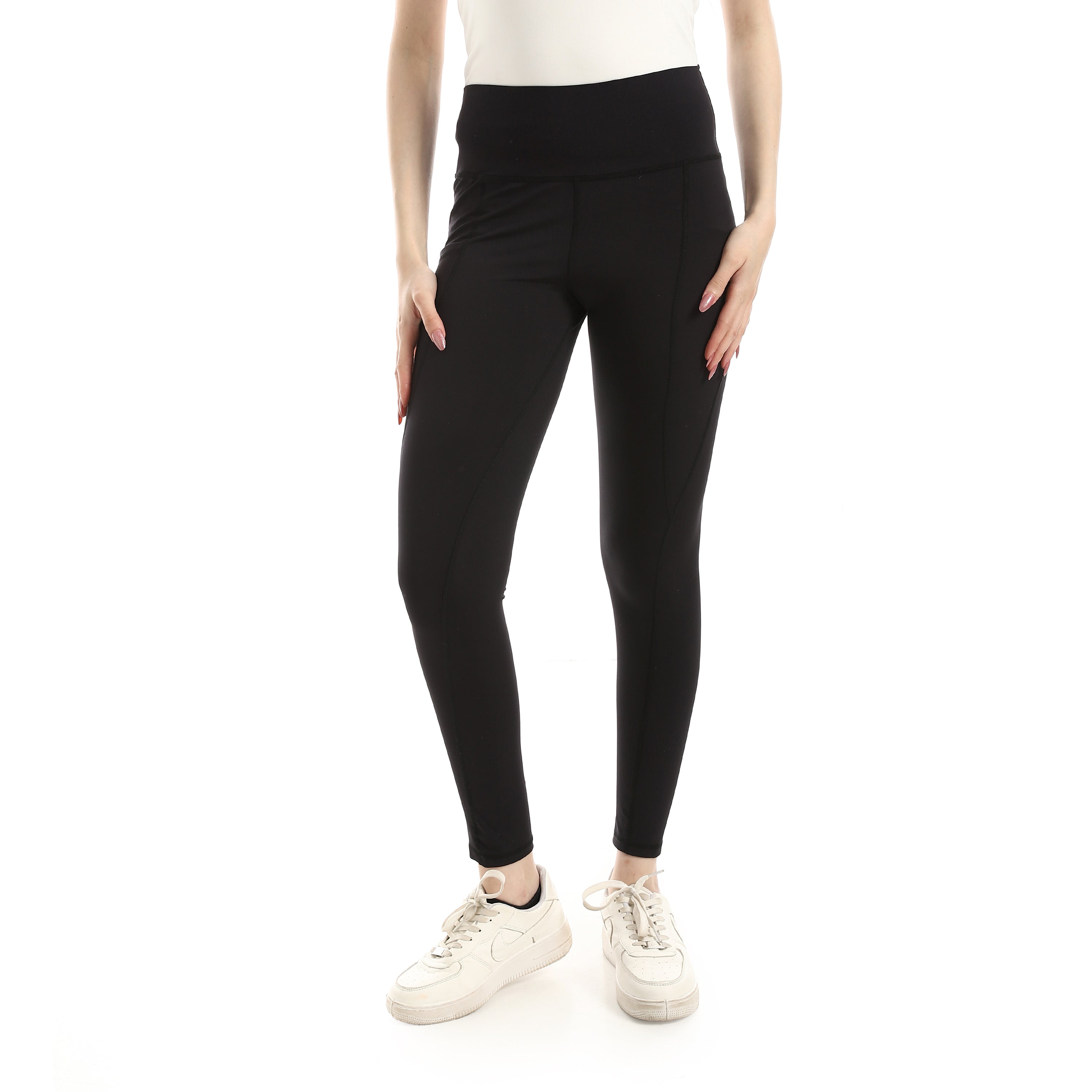 WMN TD LEGGING FB PANEL W. PKT - اسود غامق