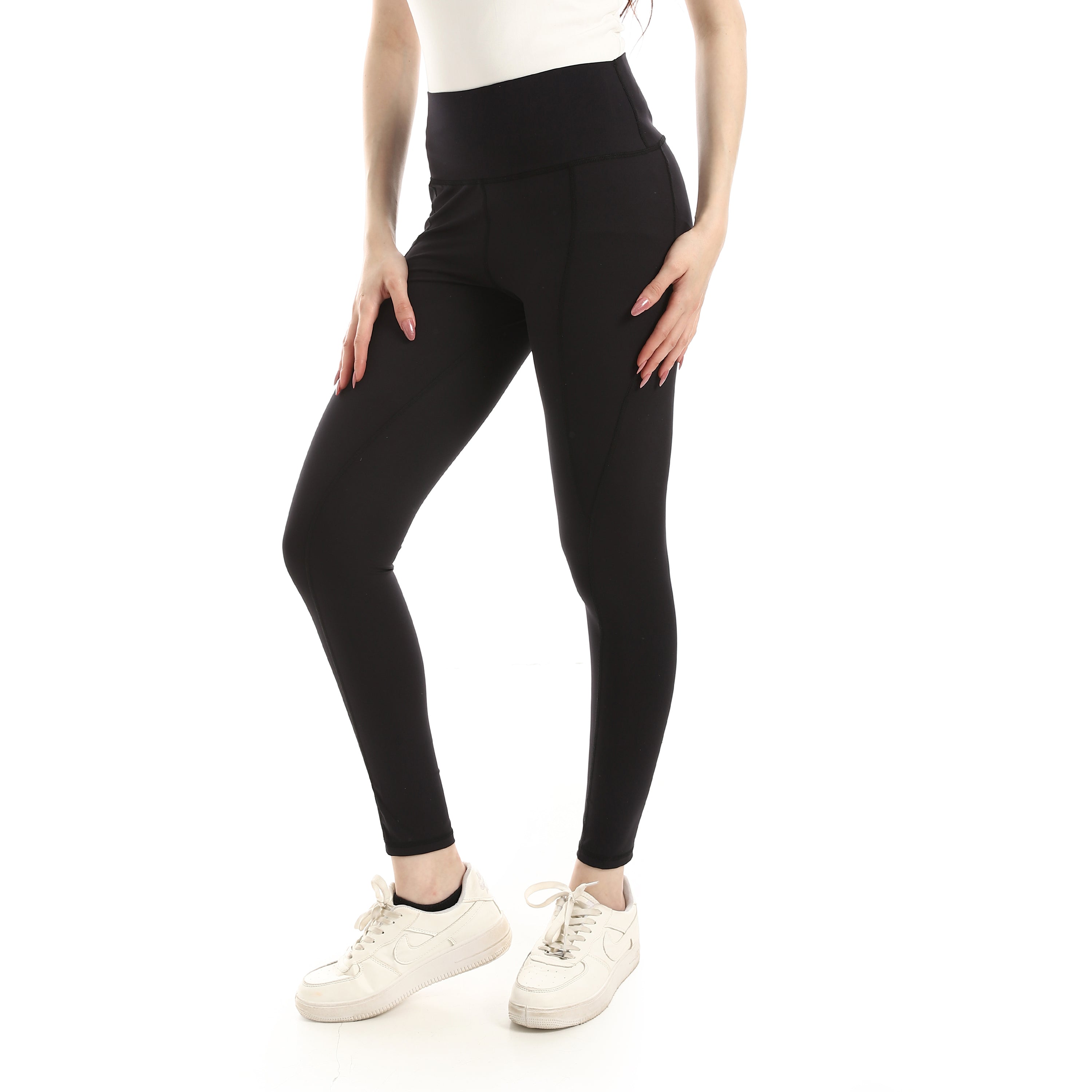 WMN TD LEGGING FB PANEL W. PKT - اسود غامق