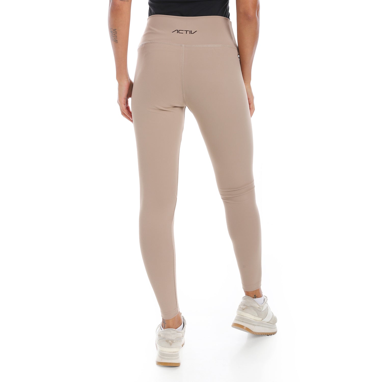 HIGH WAIST TRAINING LEGGINGS - BEIGE