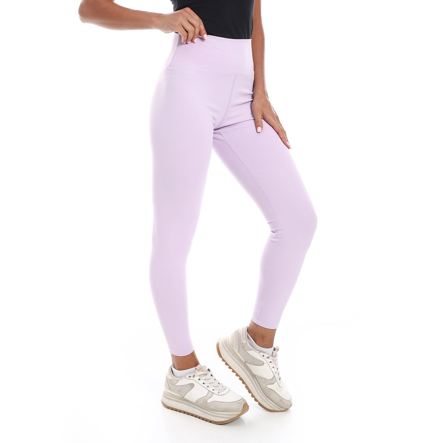 HIGH WAIST TRAINING LEGGINGS - LILAC