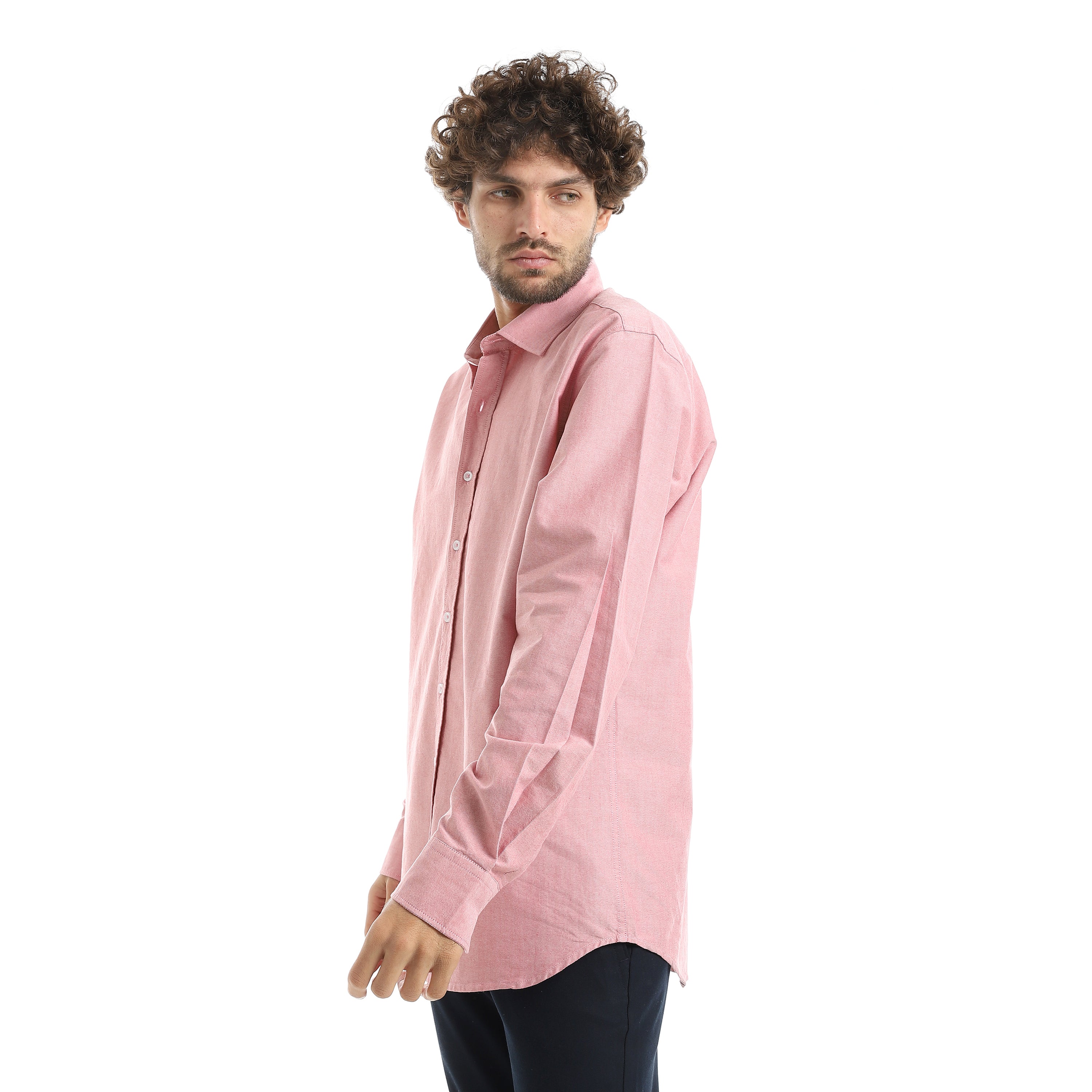 MEN'S L/S PLAIN CLASSIC SHIRT - روز