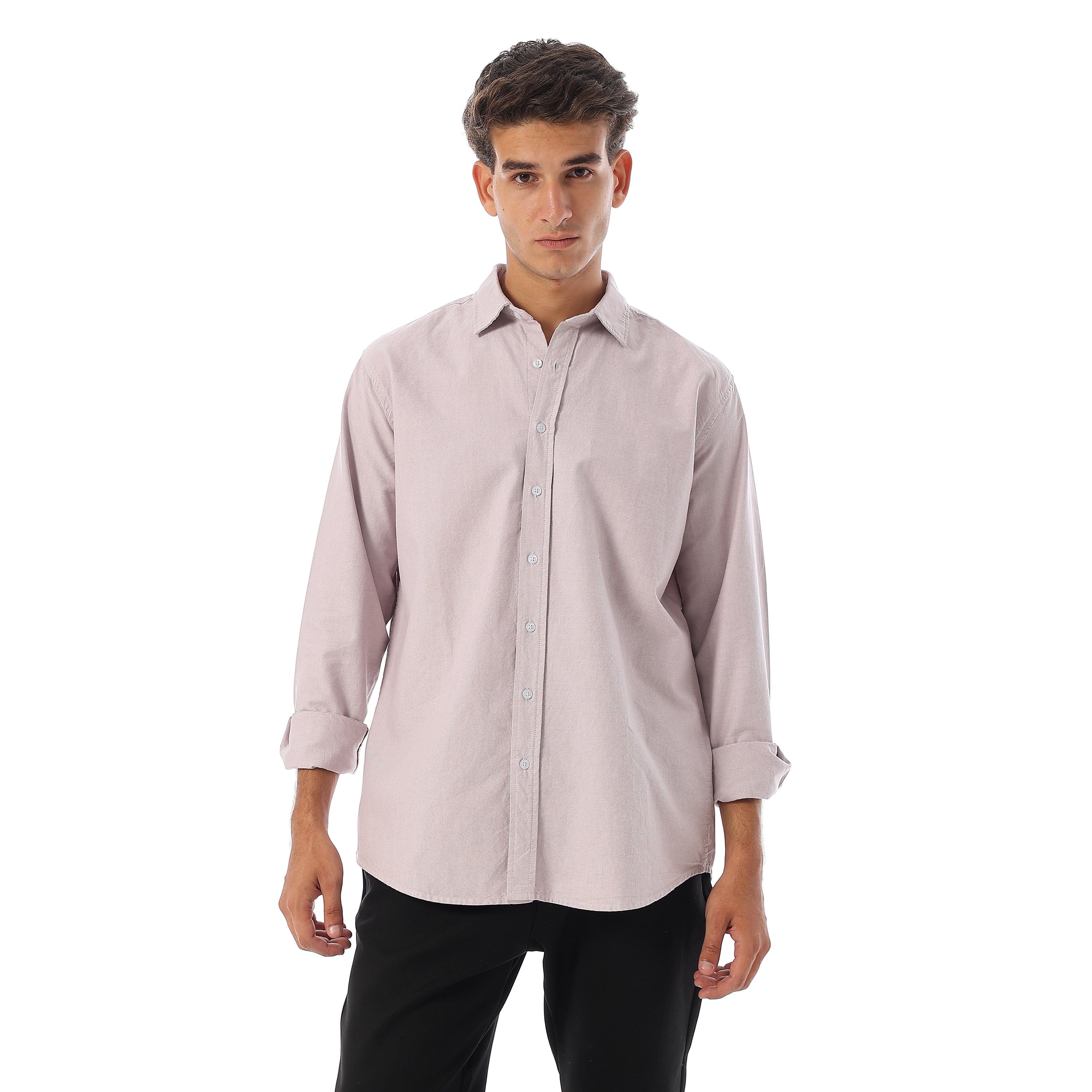 ACTIV PLAIN L/S OXFORD SHIRT - كشمير