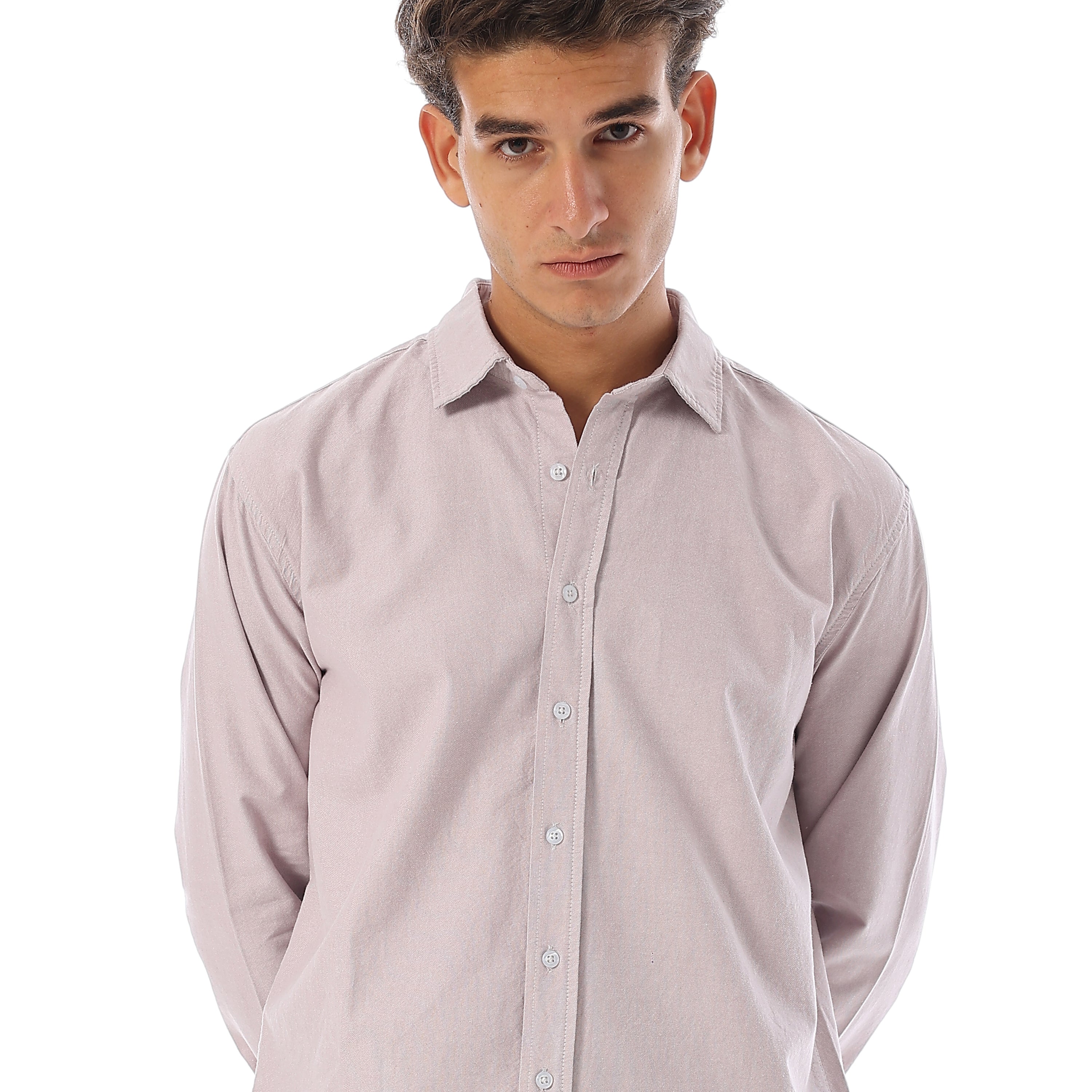 ACTIV PLAIN L/S OXFORD SHIRT - كشمير
