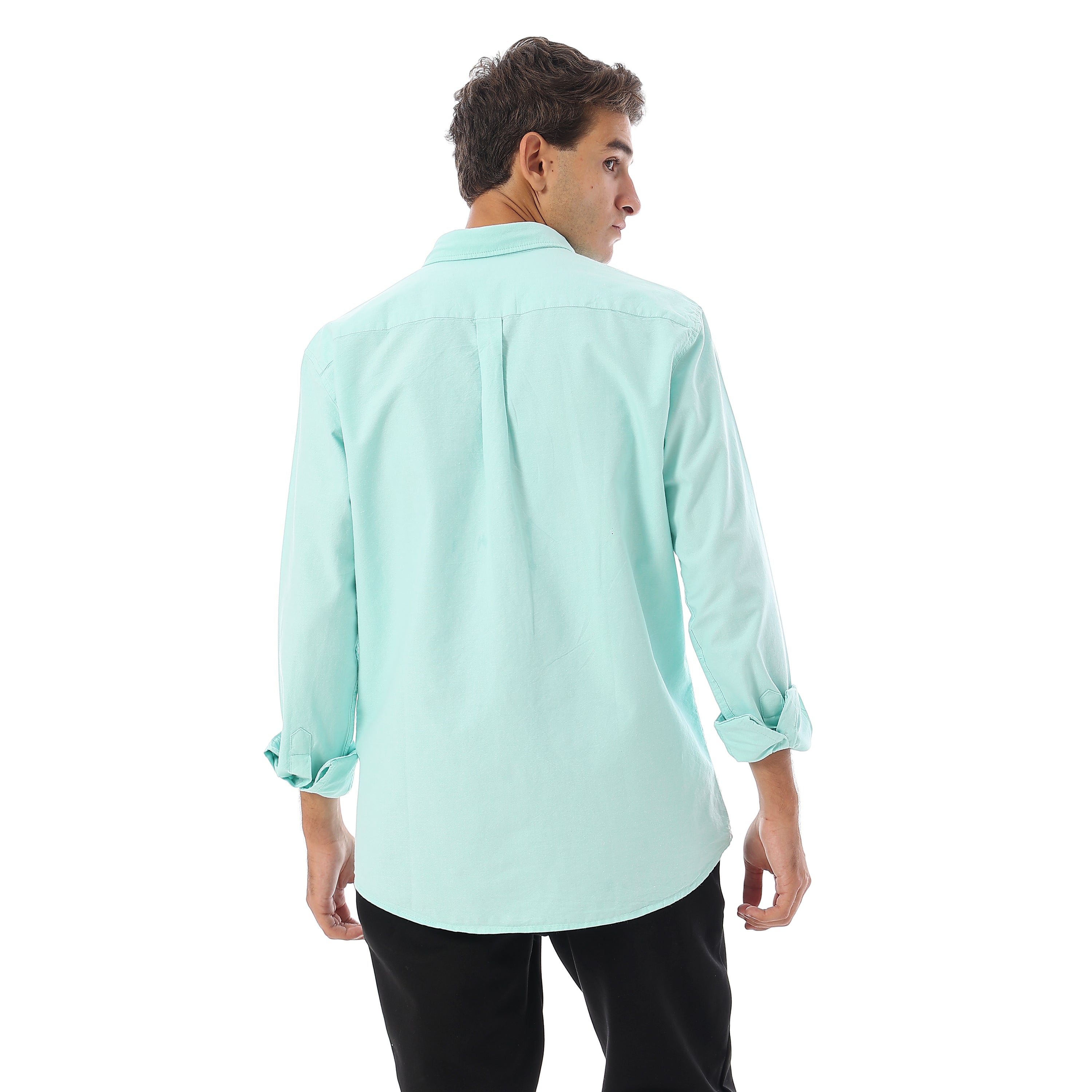 ACTIV PLAIN L/S OXFORD SHIRT - تركواز