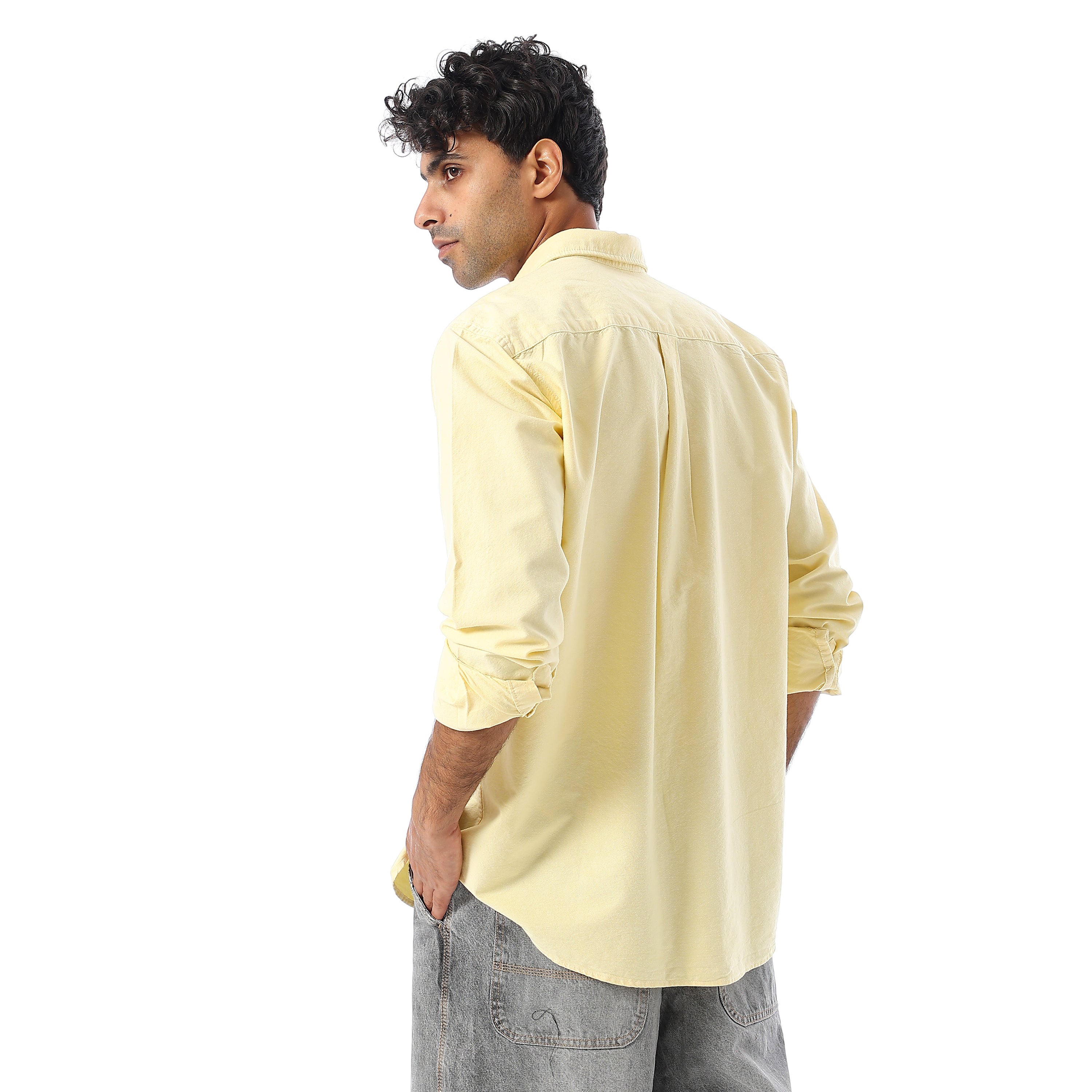 ACTIV PLAIN L/S OXFORD SHIRT - YELLOW
