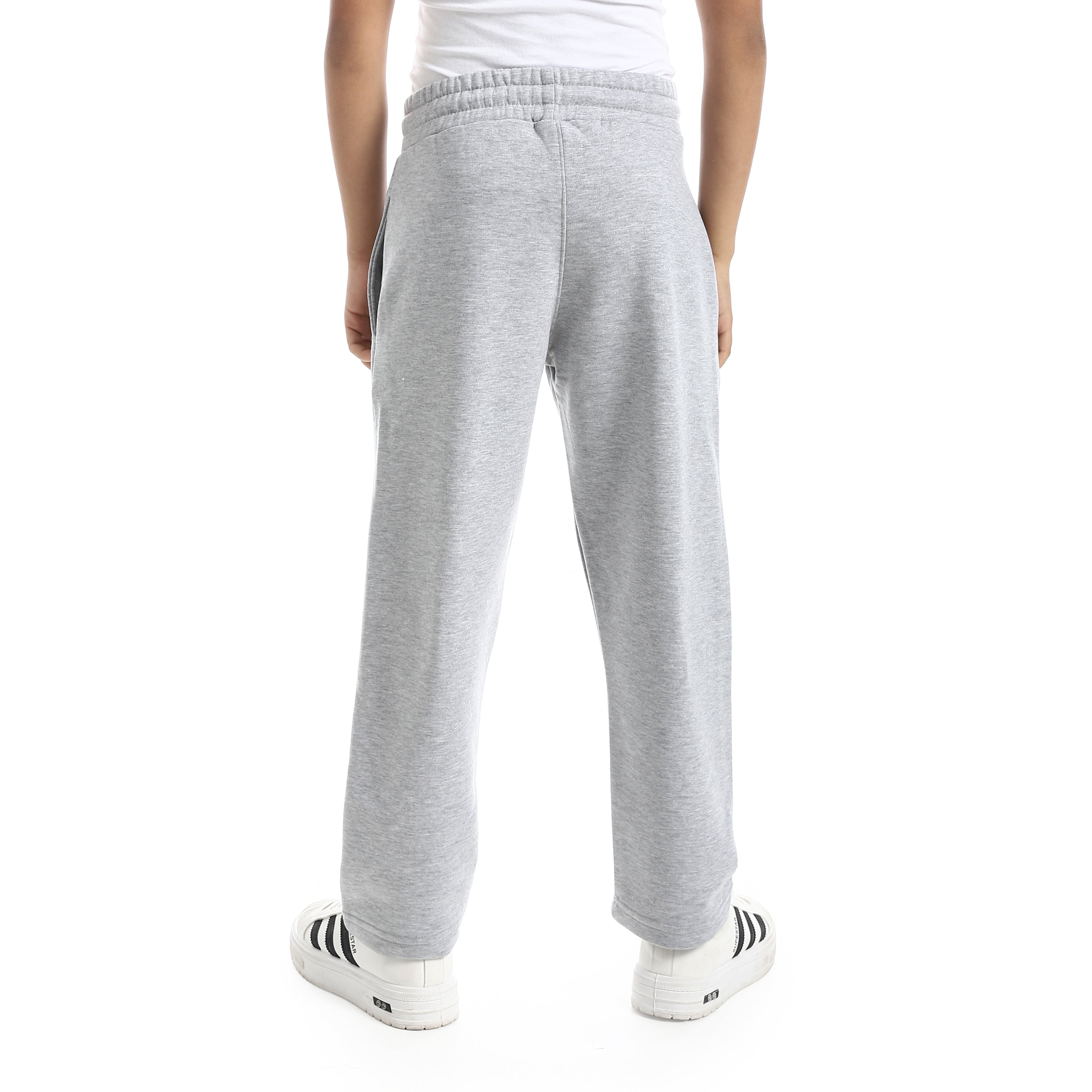 بنطلون اكتف اولادي واسع الأرجل - شانية فاتح