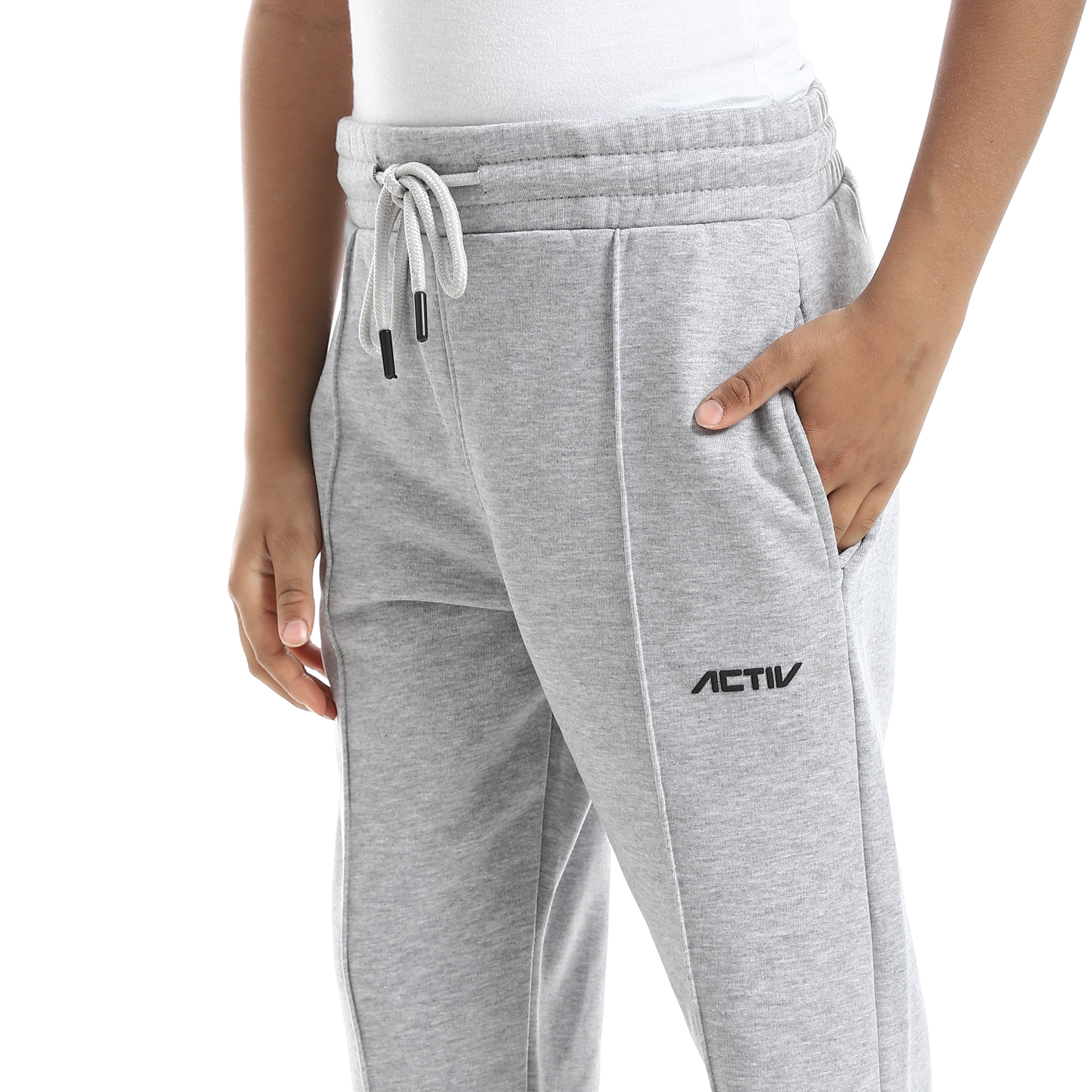 بنطلون اكتف اولادي واسع الأرجل - شانية فاتح