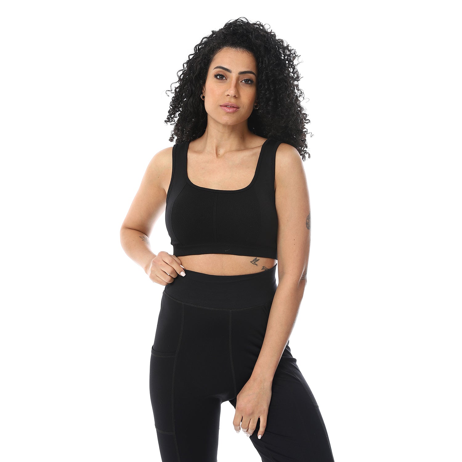 ACTIV LADY ELASTIC POCKE PANTS - BLACK
