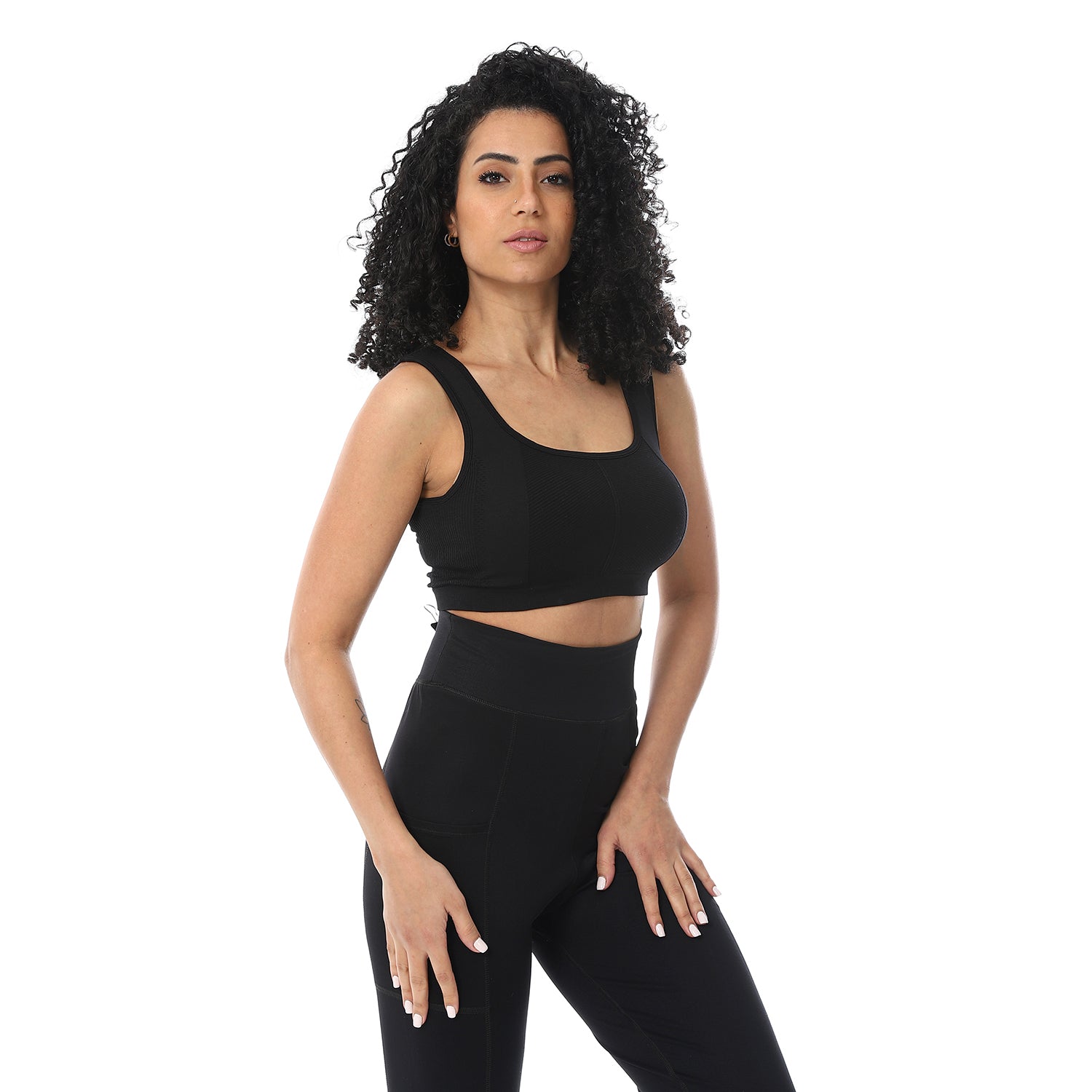 ACTIV LADY ELASTIC POCKE PANTS - BLACK