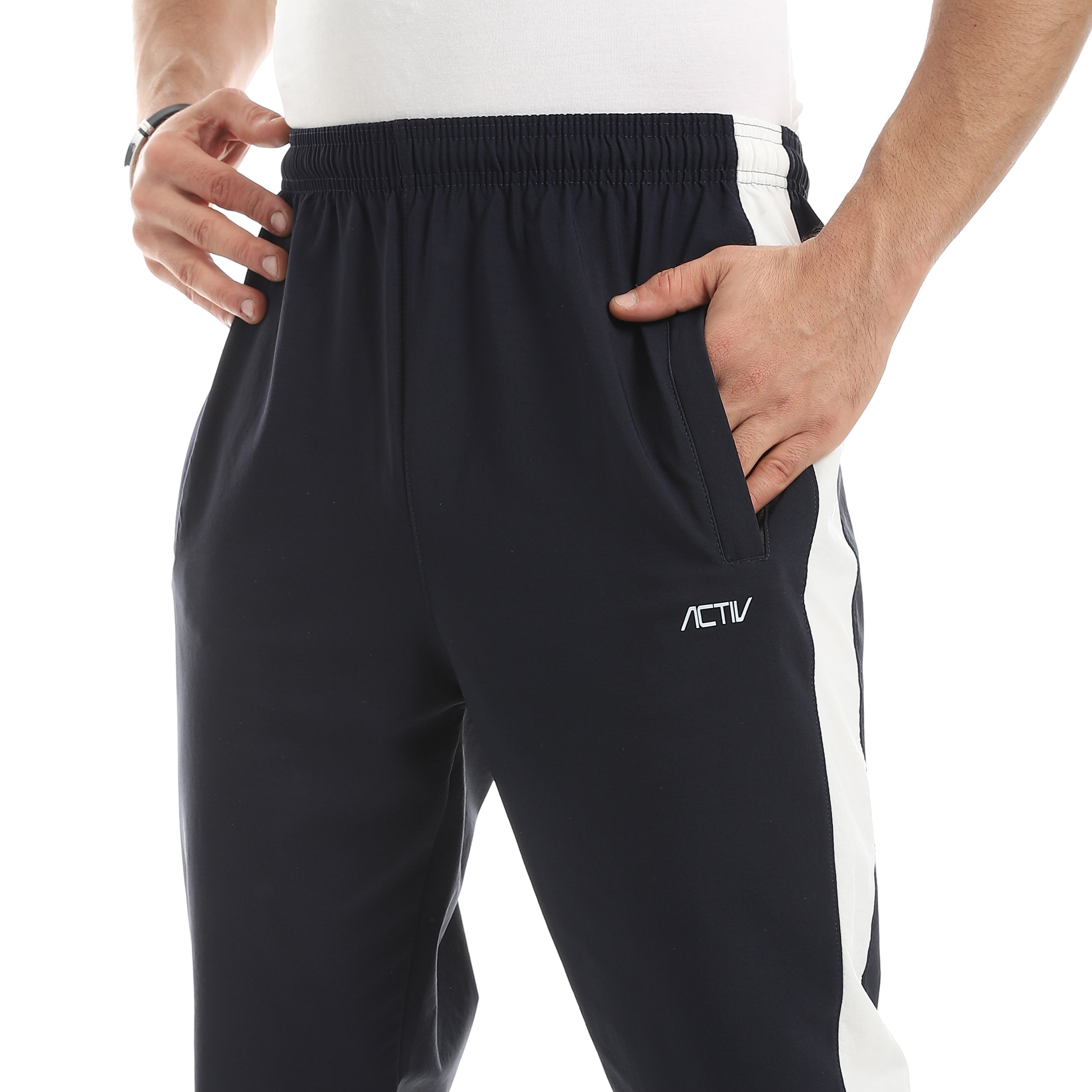 ACTIV MEN'S ELASTIC LEG PANTS - NAVY