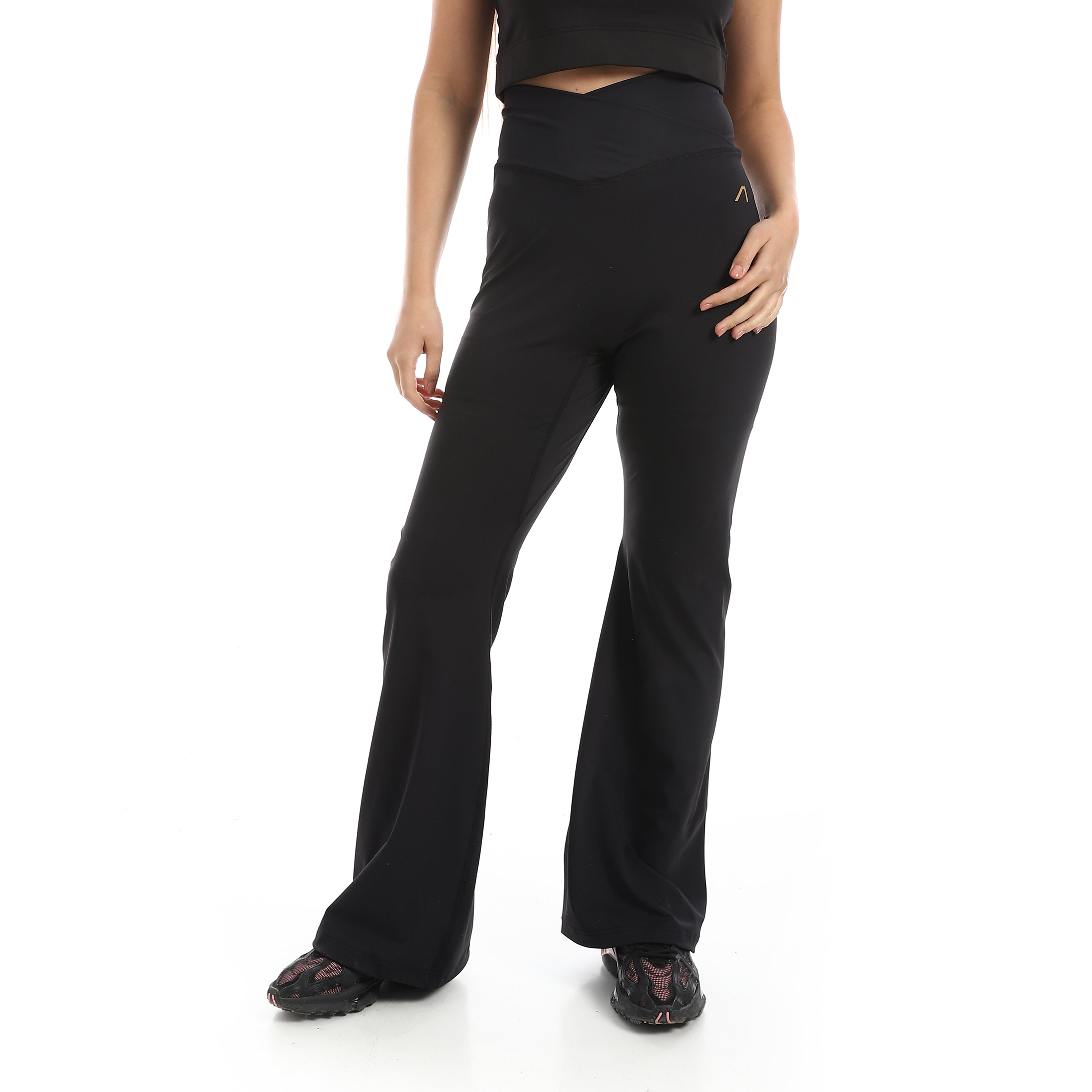 HOURGLASS CRISSCROSSFLAREPANTS - BLACK