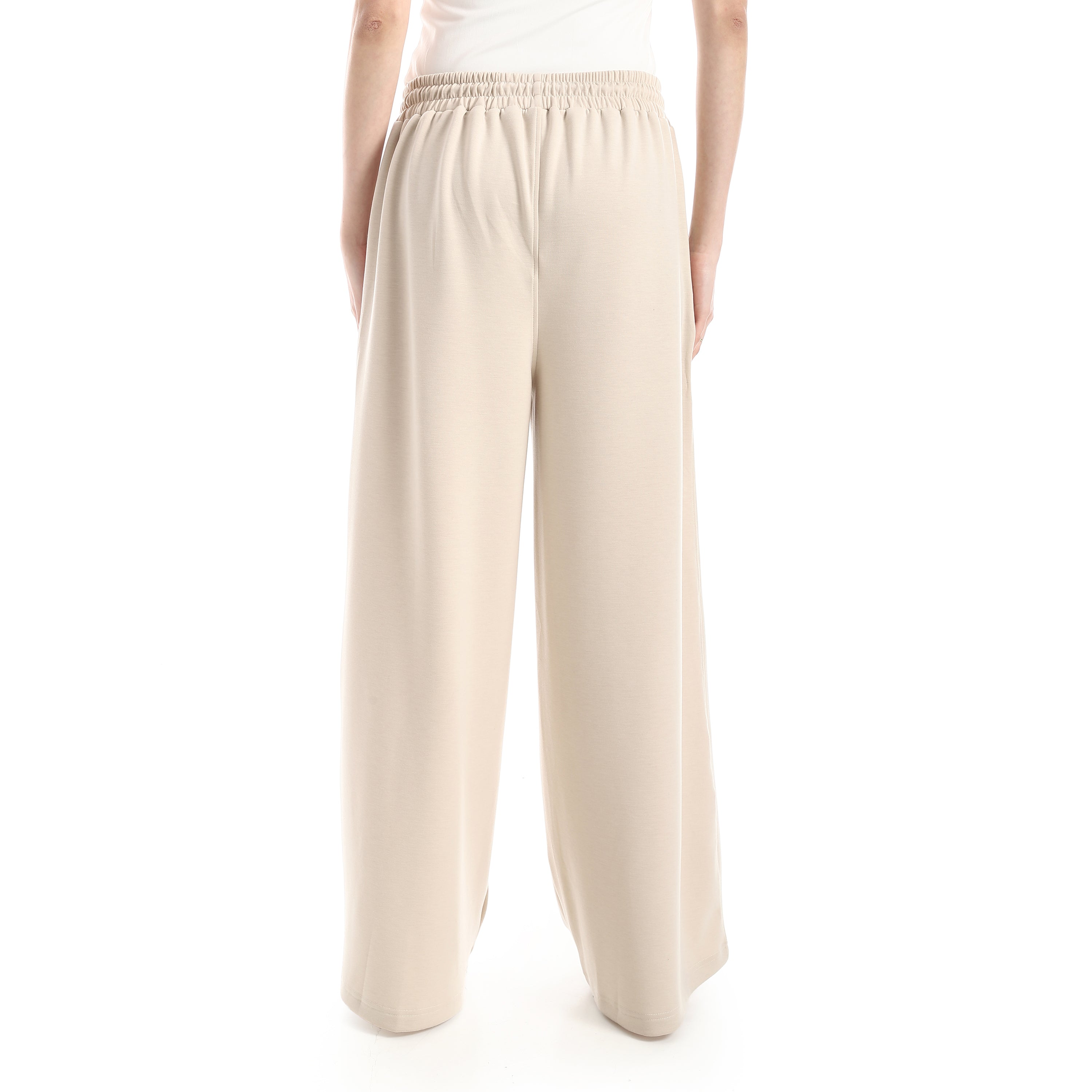 بنطلون اكتف حريمي واسع الارجل - بيج