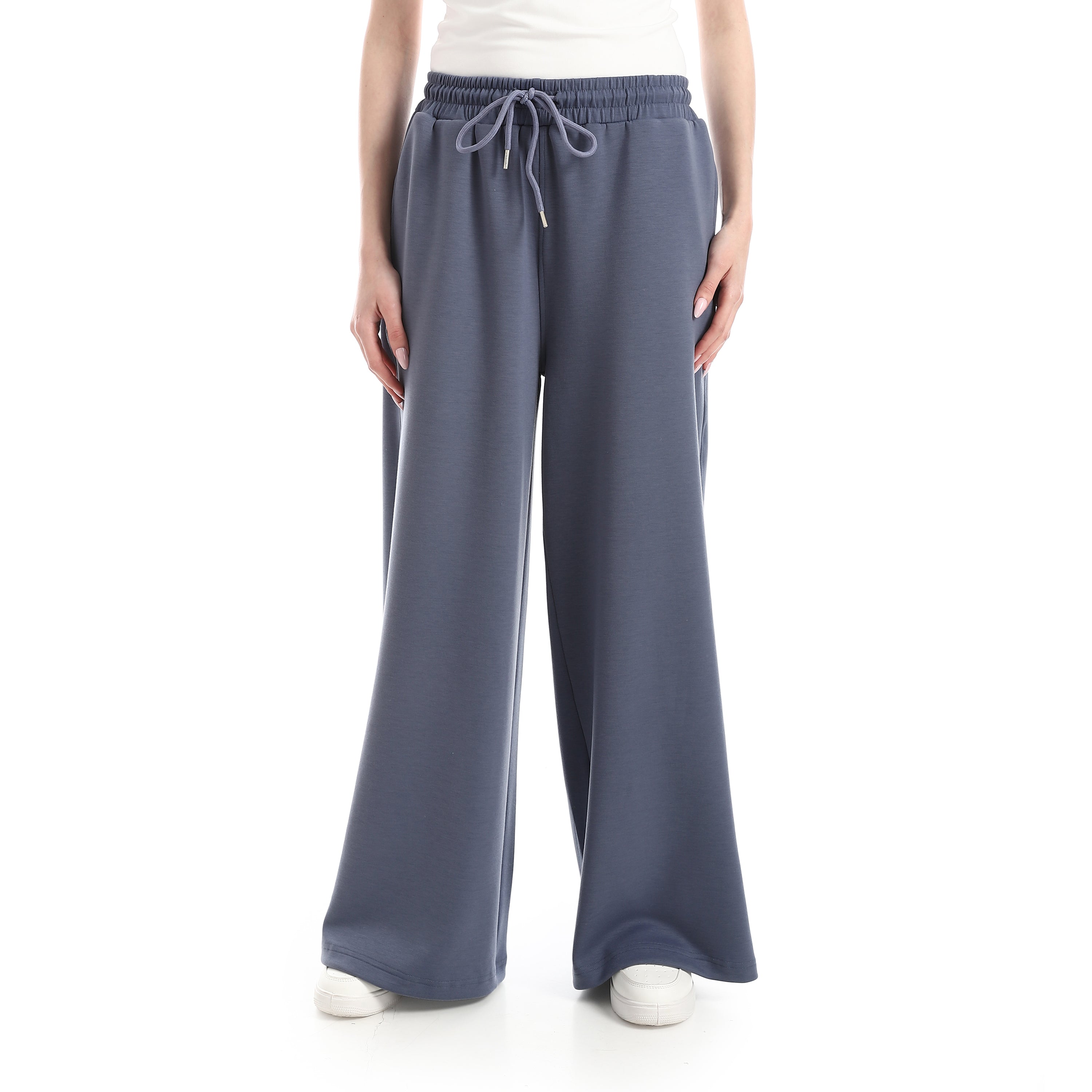 BOX CROPPED WIDE LEG PANTS - PETROL