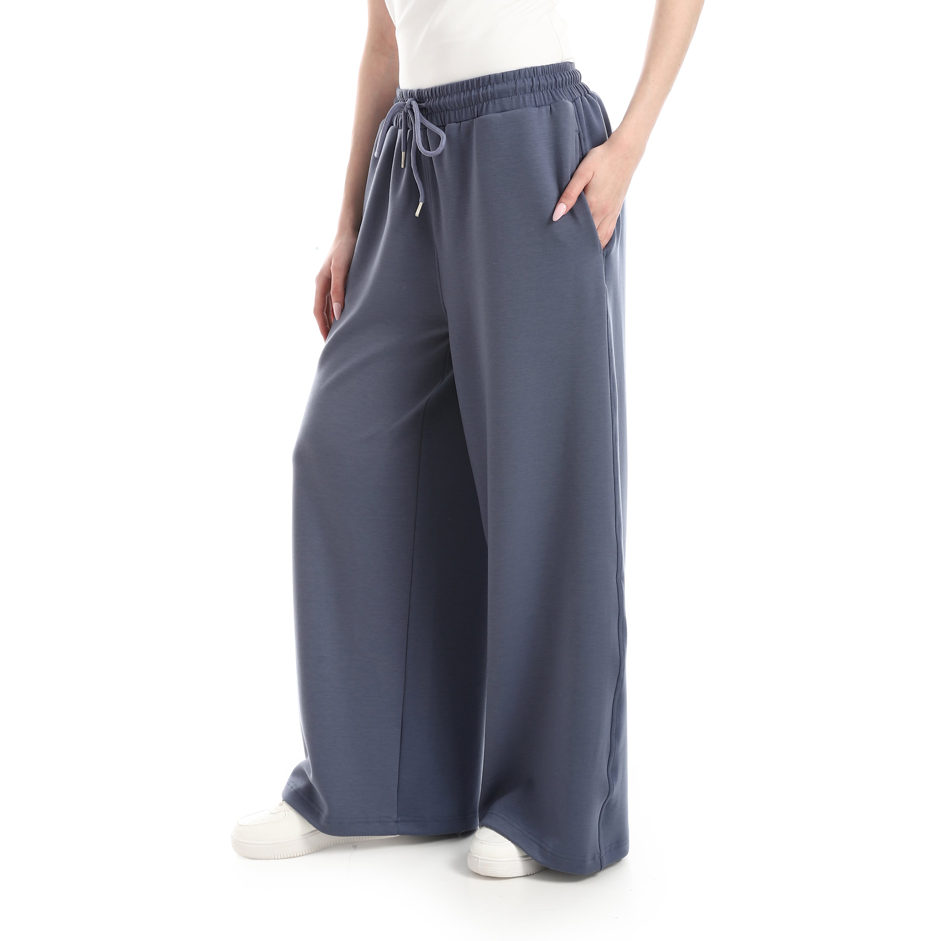 بنطلون اكتف حريمي واسع الارجل - بترولي