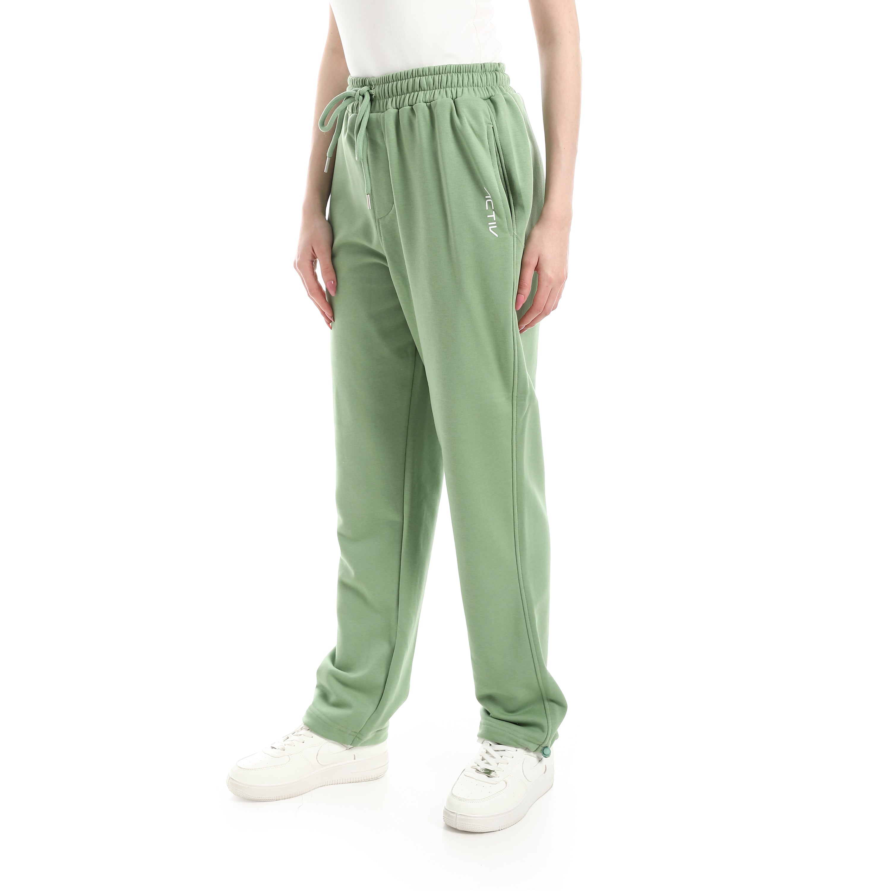ELASTIC CUFFS SWEATPANTS - L.GREEN