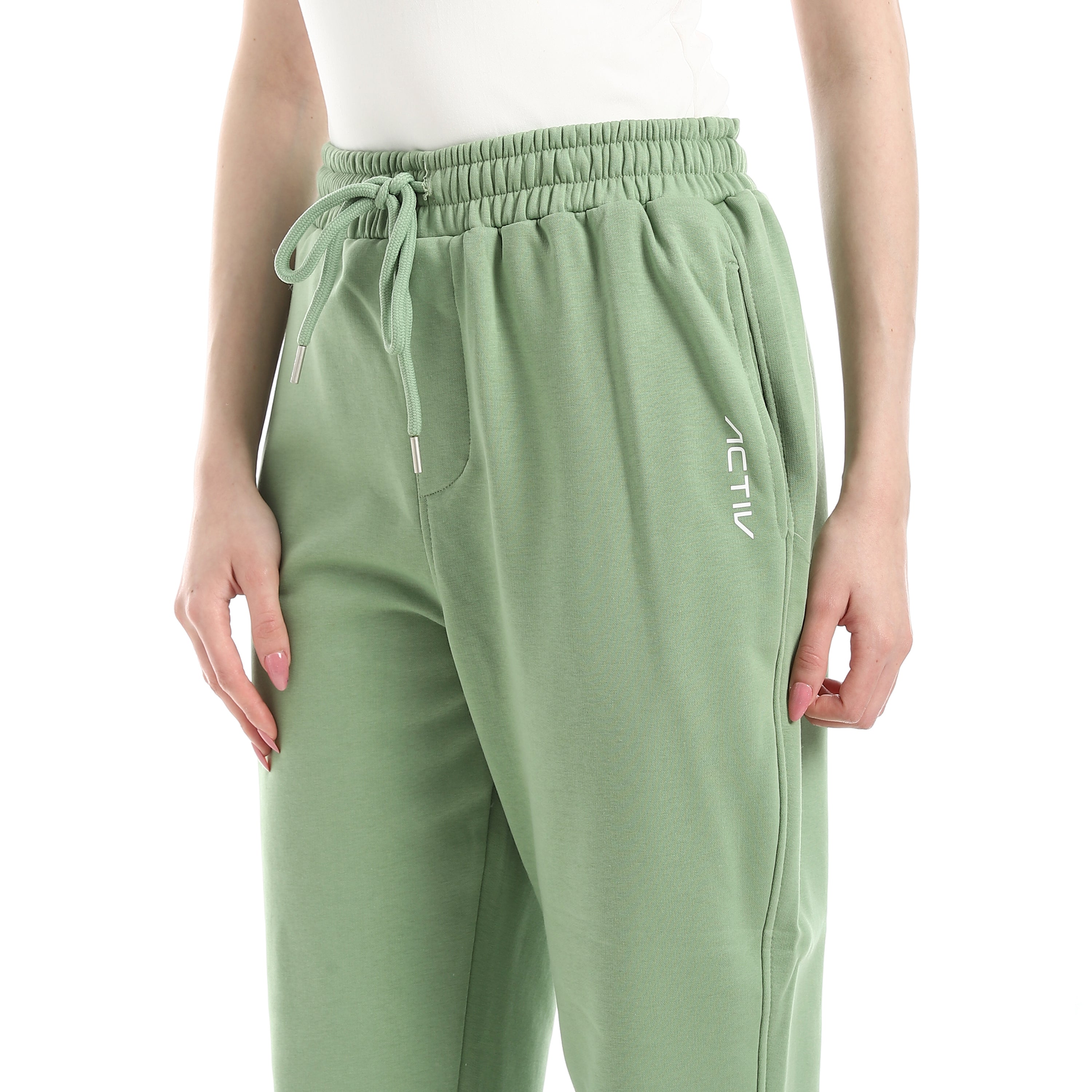 ELASTIC CUFFS SWEATPANTS - L.GREEN