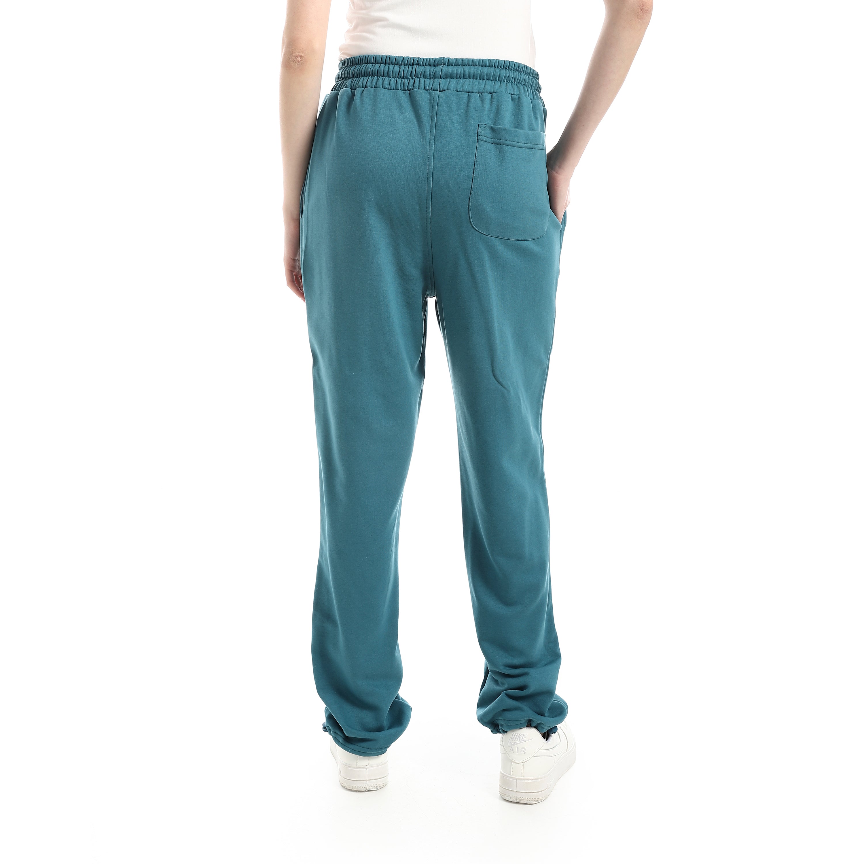 ELASTIC CUFFS SWEATPANTS - PETROL