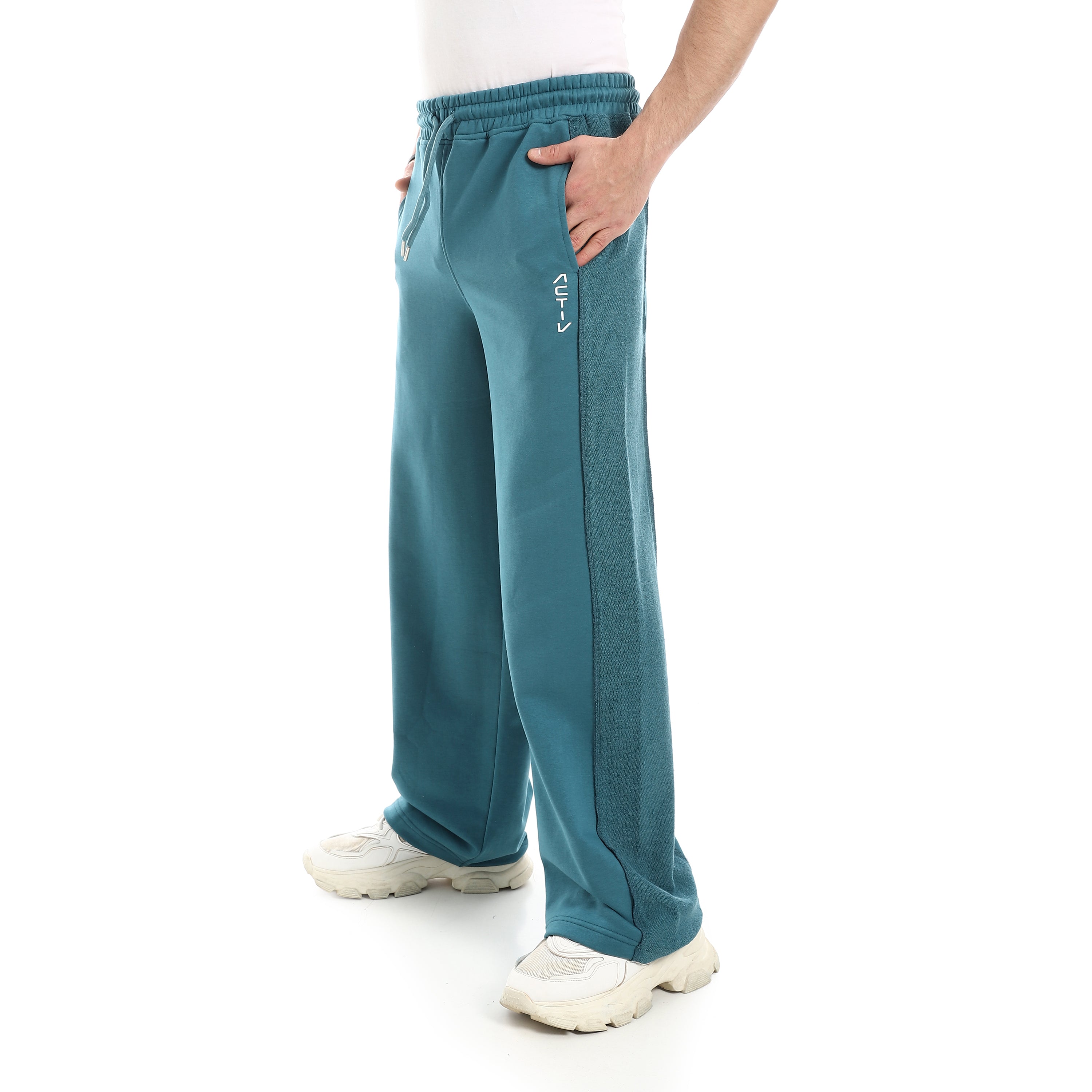 VERTICAL LOGO BASIC SWEATPANTS - BLUE