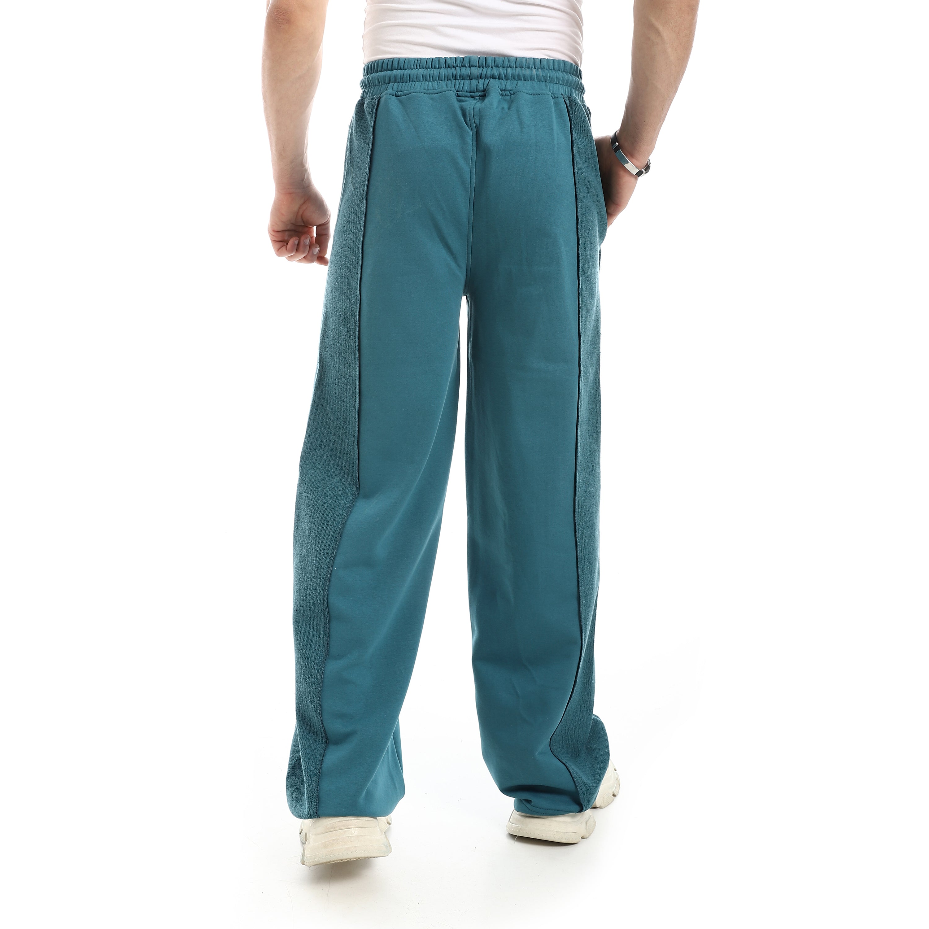 VERTICAL LOGO BASIC SWEATPANTS - BLUE