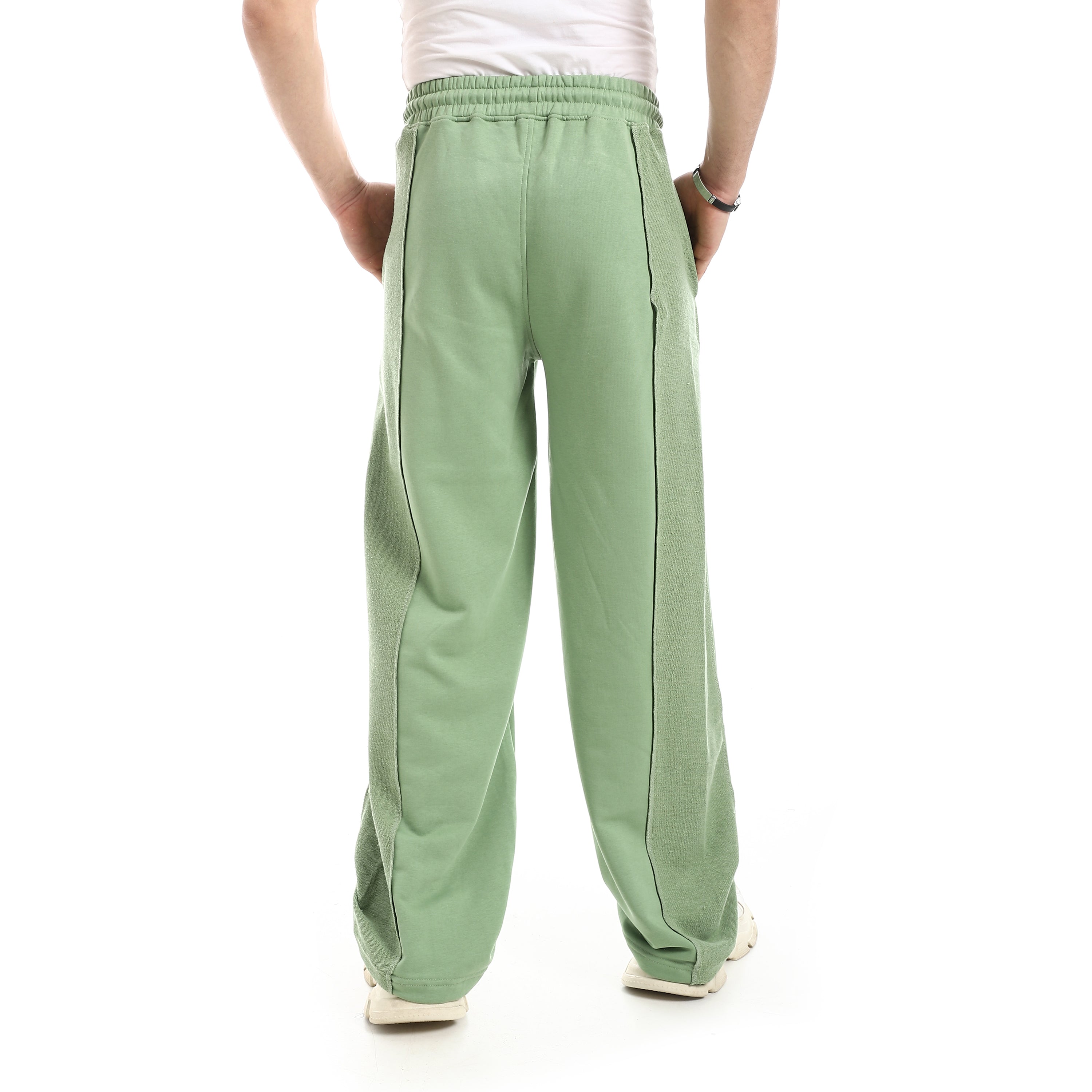 VERTICAL LOGO BASIC SWEATPANTS - GREEN