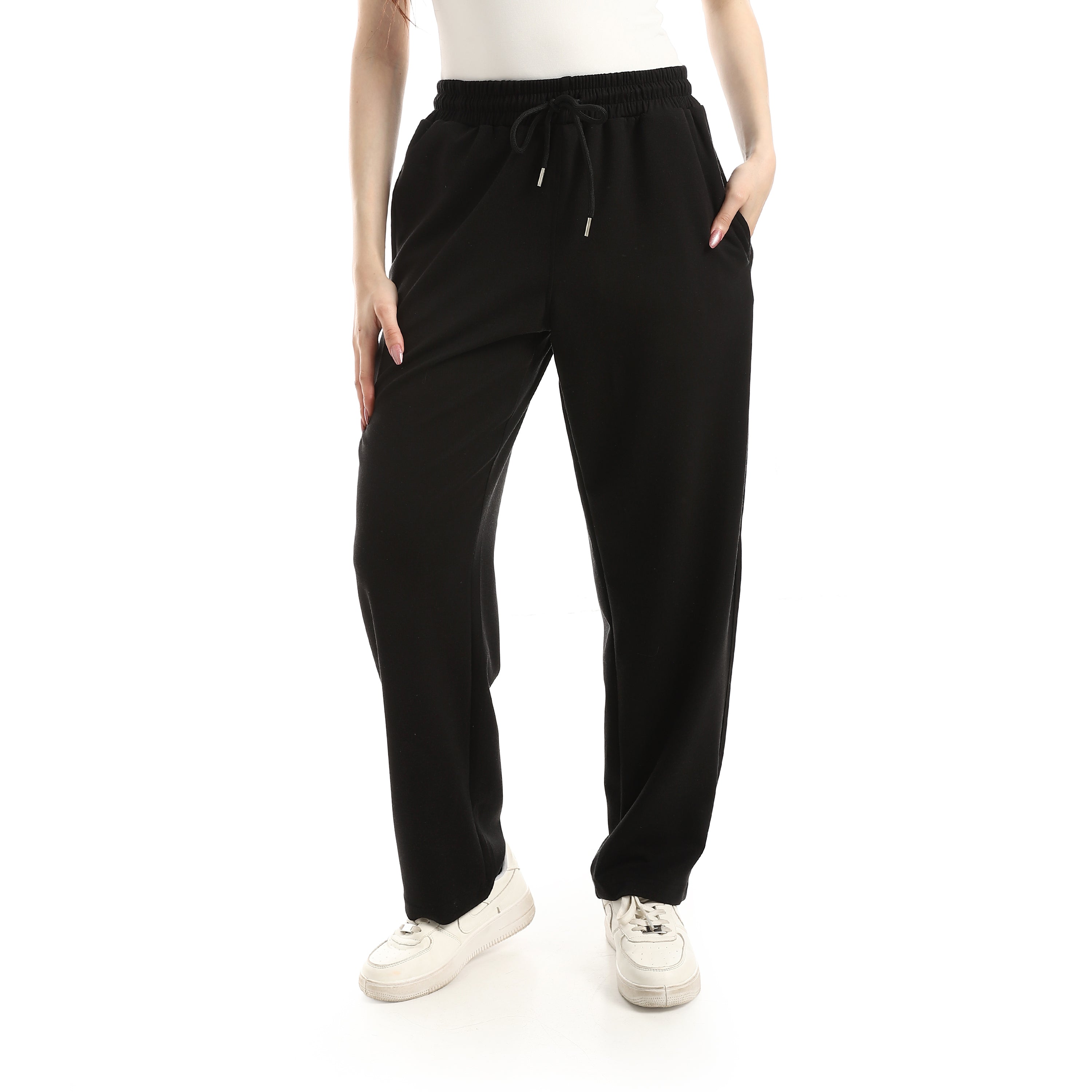 MATCHING DRAWSTRING SWEATPANTS - BLACK