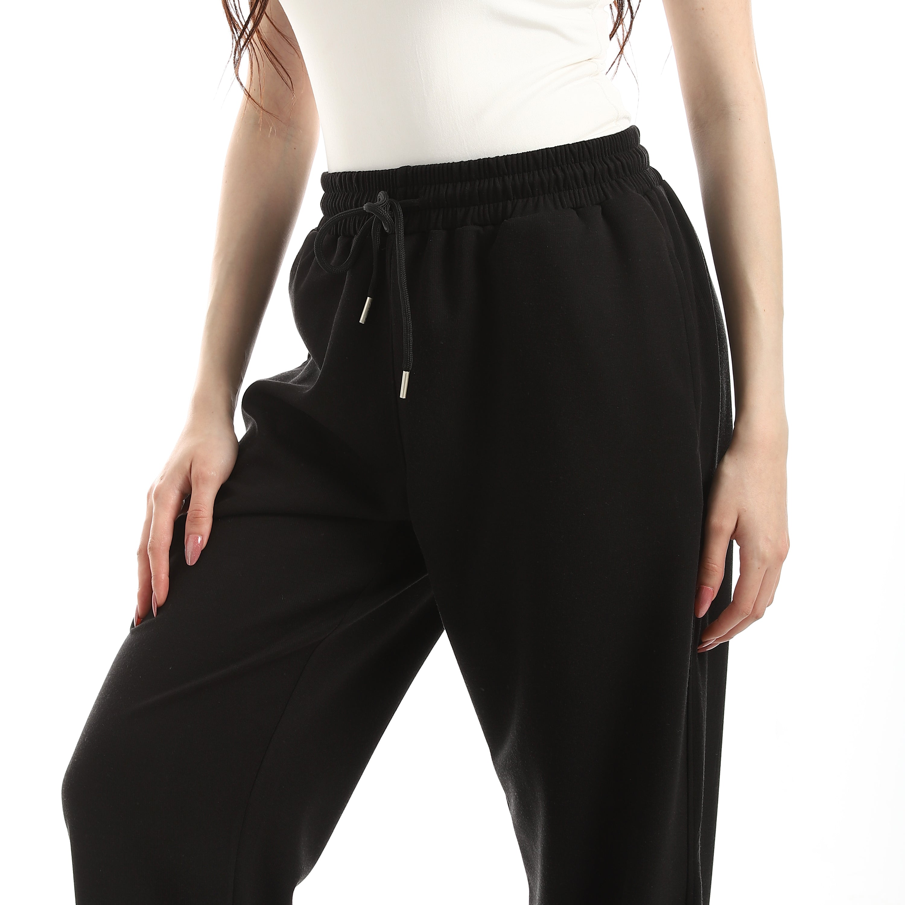 MATCHING DRAWSTRING SWEATPANTS - BLACK