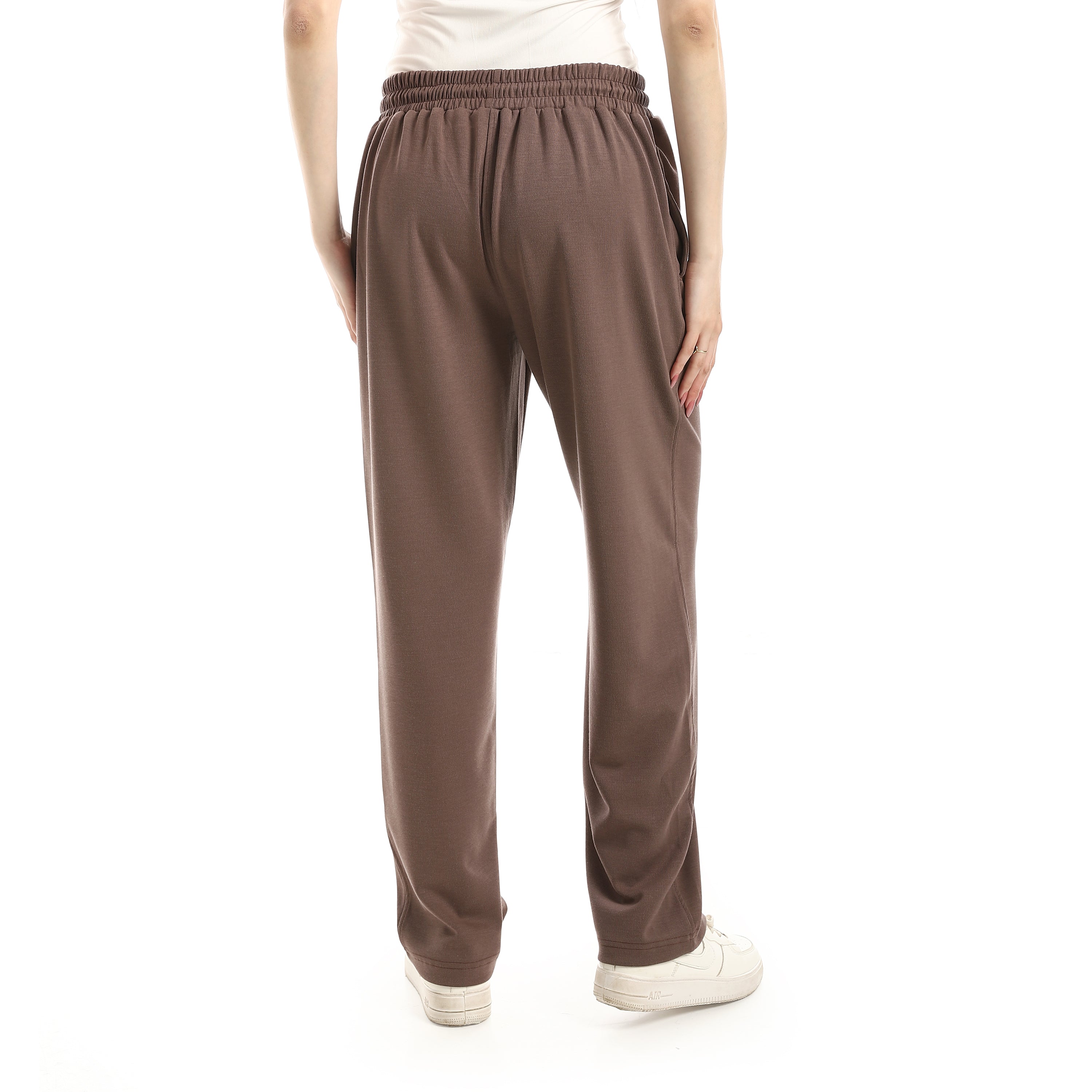 MATCHING DRAWSTRING SWEATPANTS - BROWN