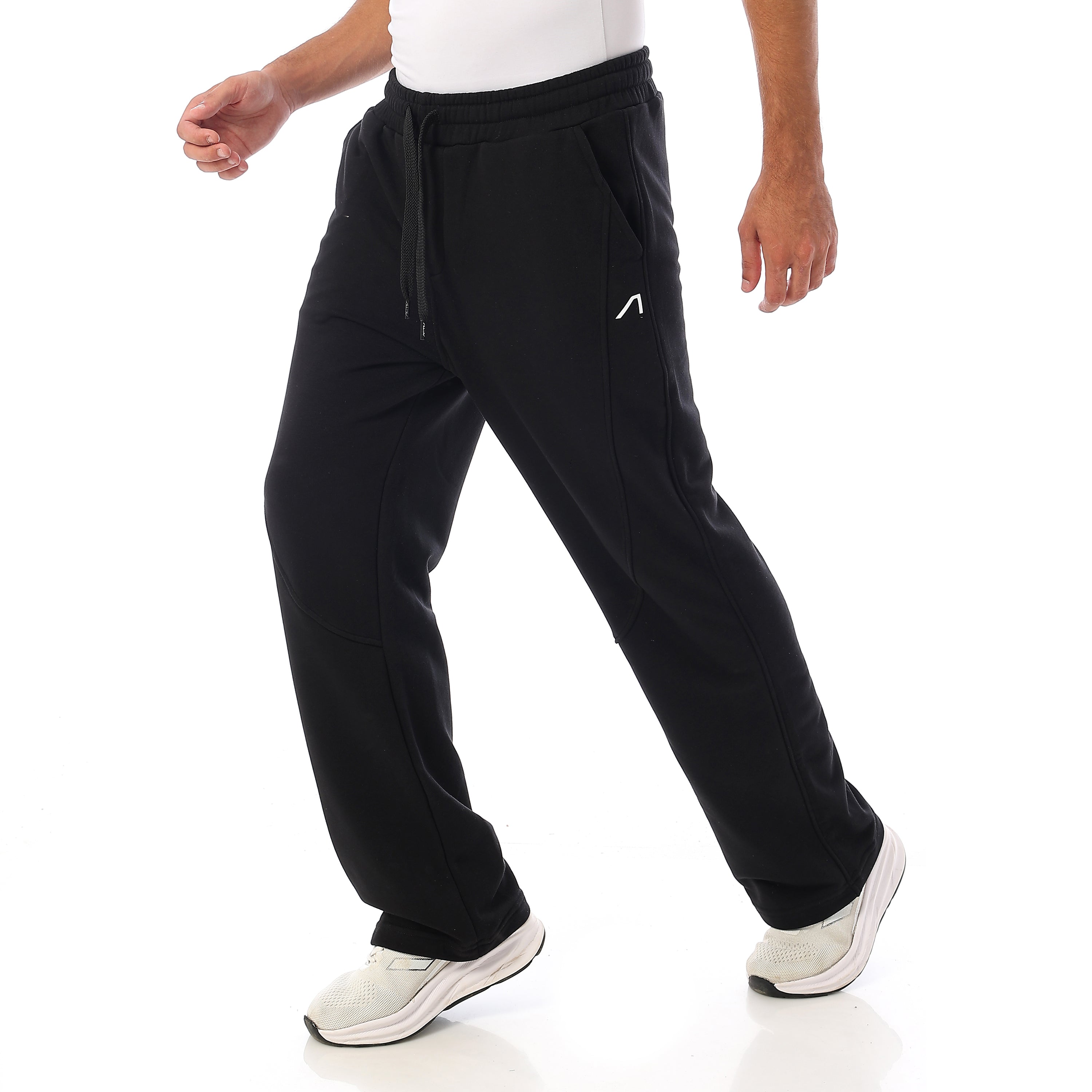 ACTIV SIDE-CUT STRAIGHT PANTS - BLACK