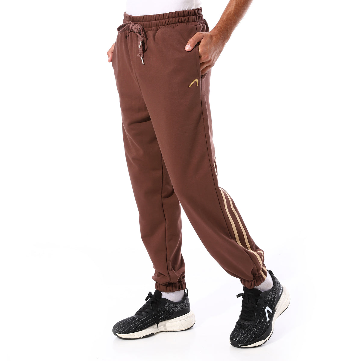 ACTIV DOUBLE STRIPES JOGGERS - BROWN