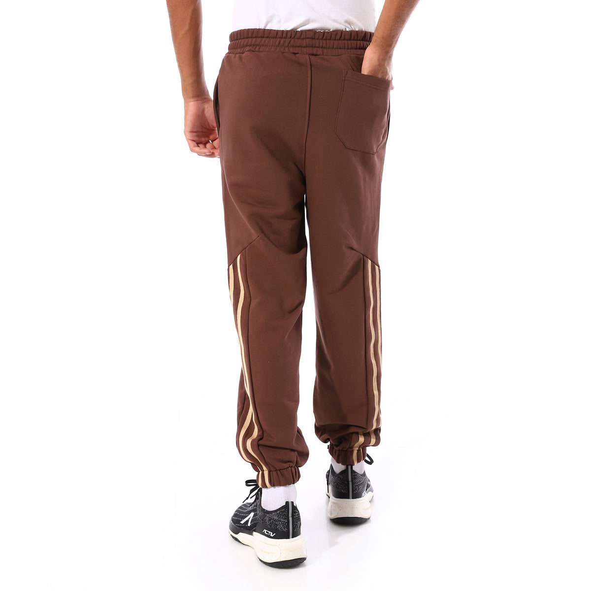 ACTIV DOUBLE STRIPES JOGGERS - BROWN