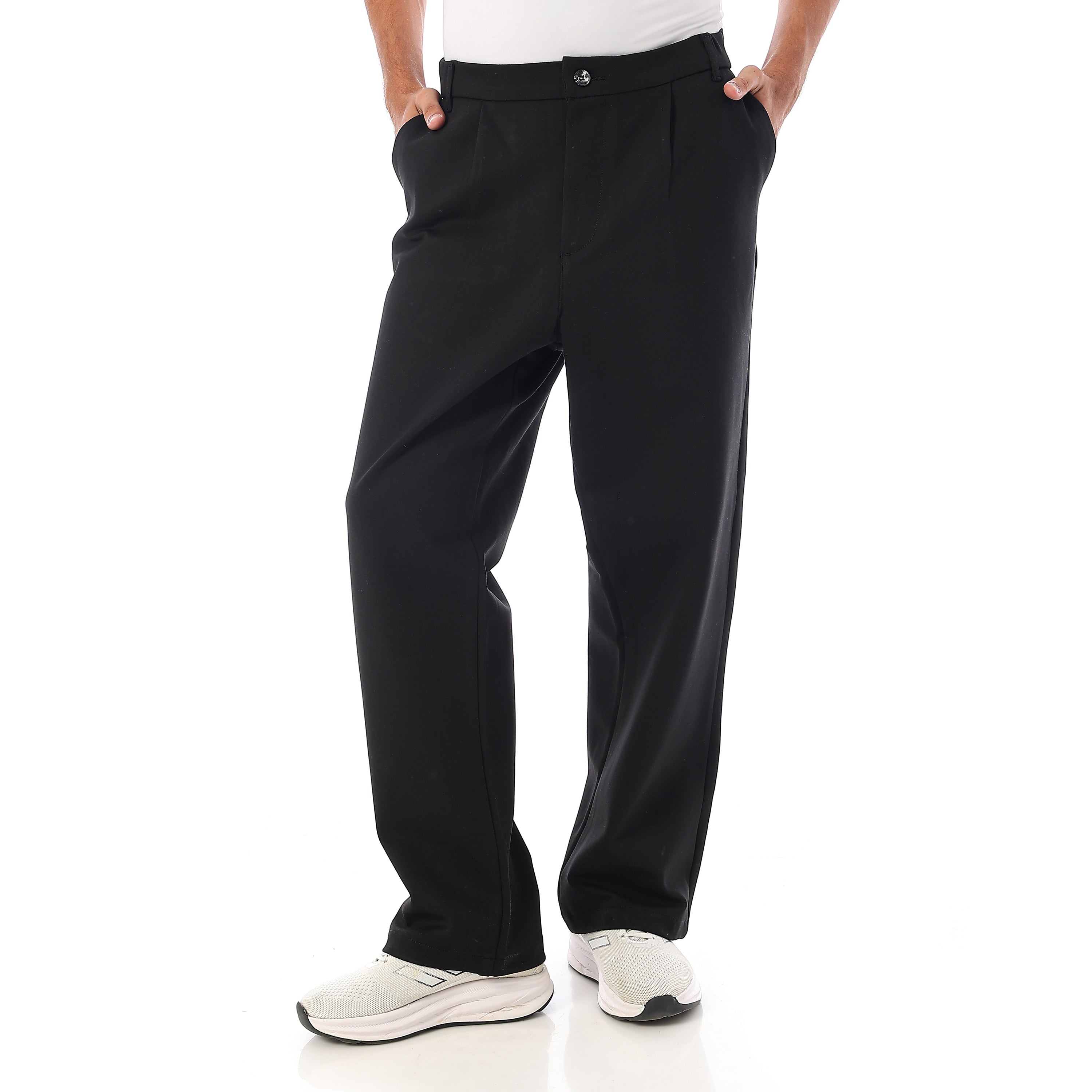 WIDE LEG RIDING BREECHES - اسود
