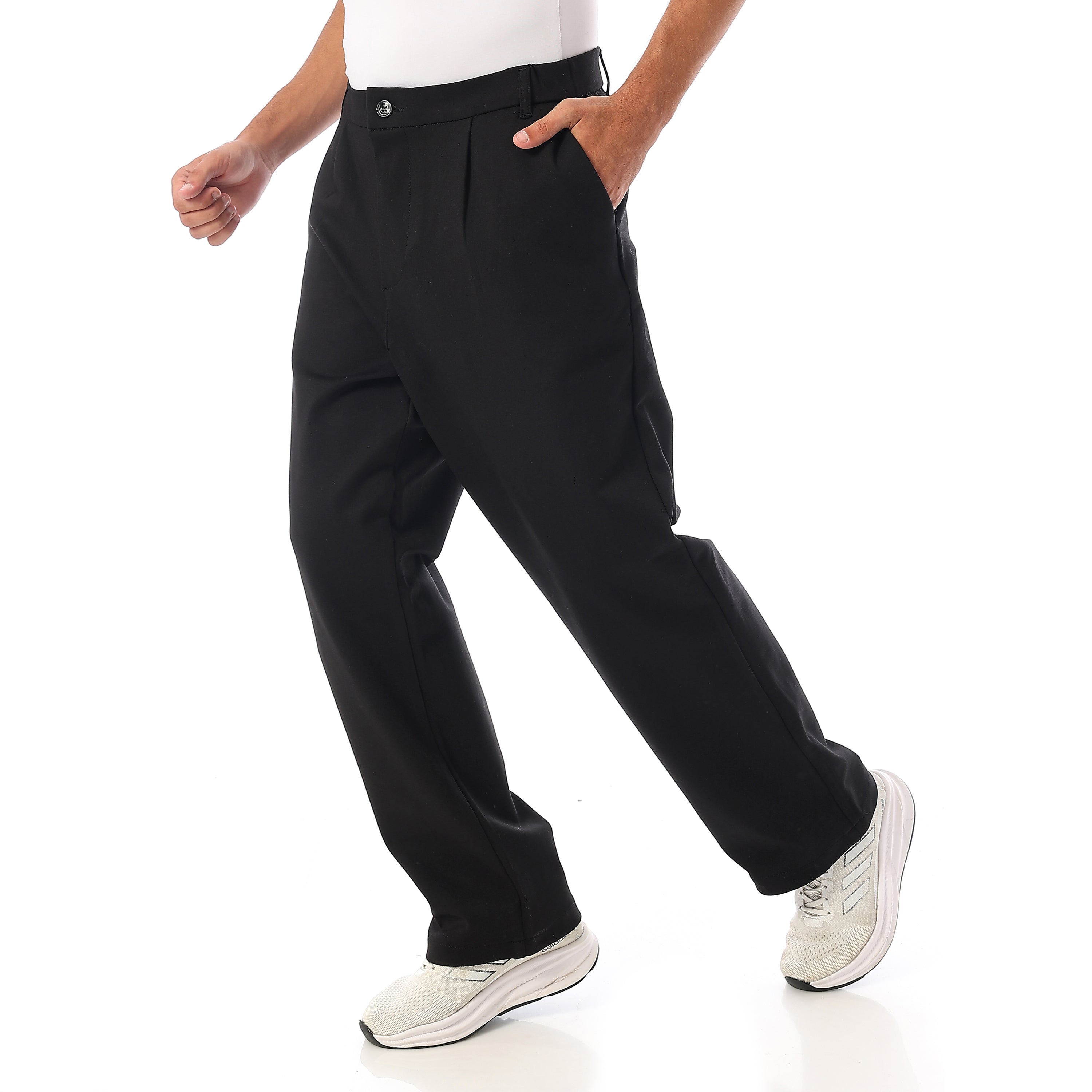 WIDE LEG RIDING BREECHES - اسود