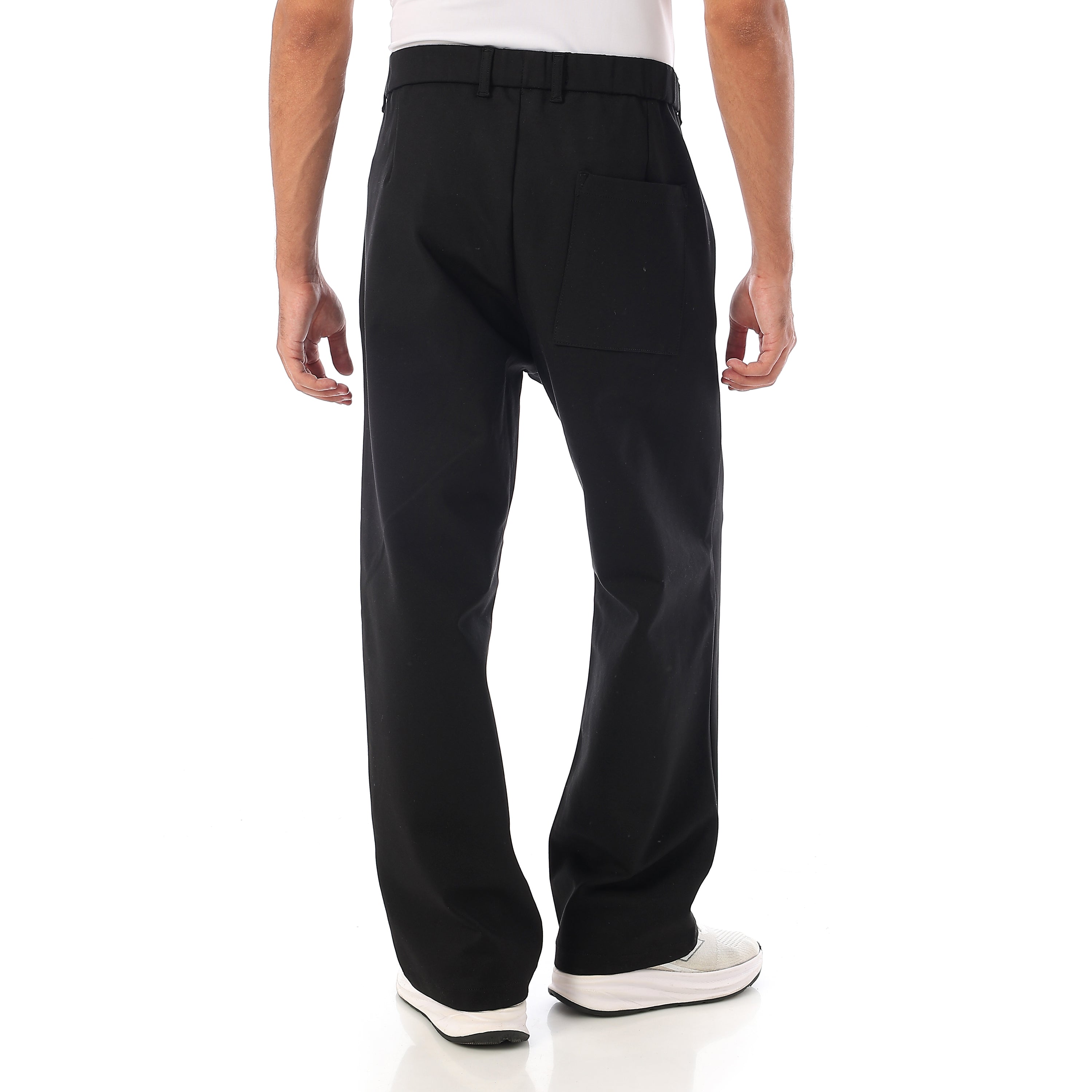 WIDE LEG RIDING BREECHES - اسود