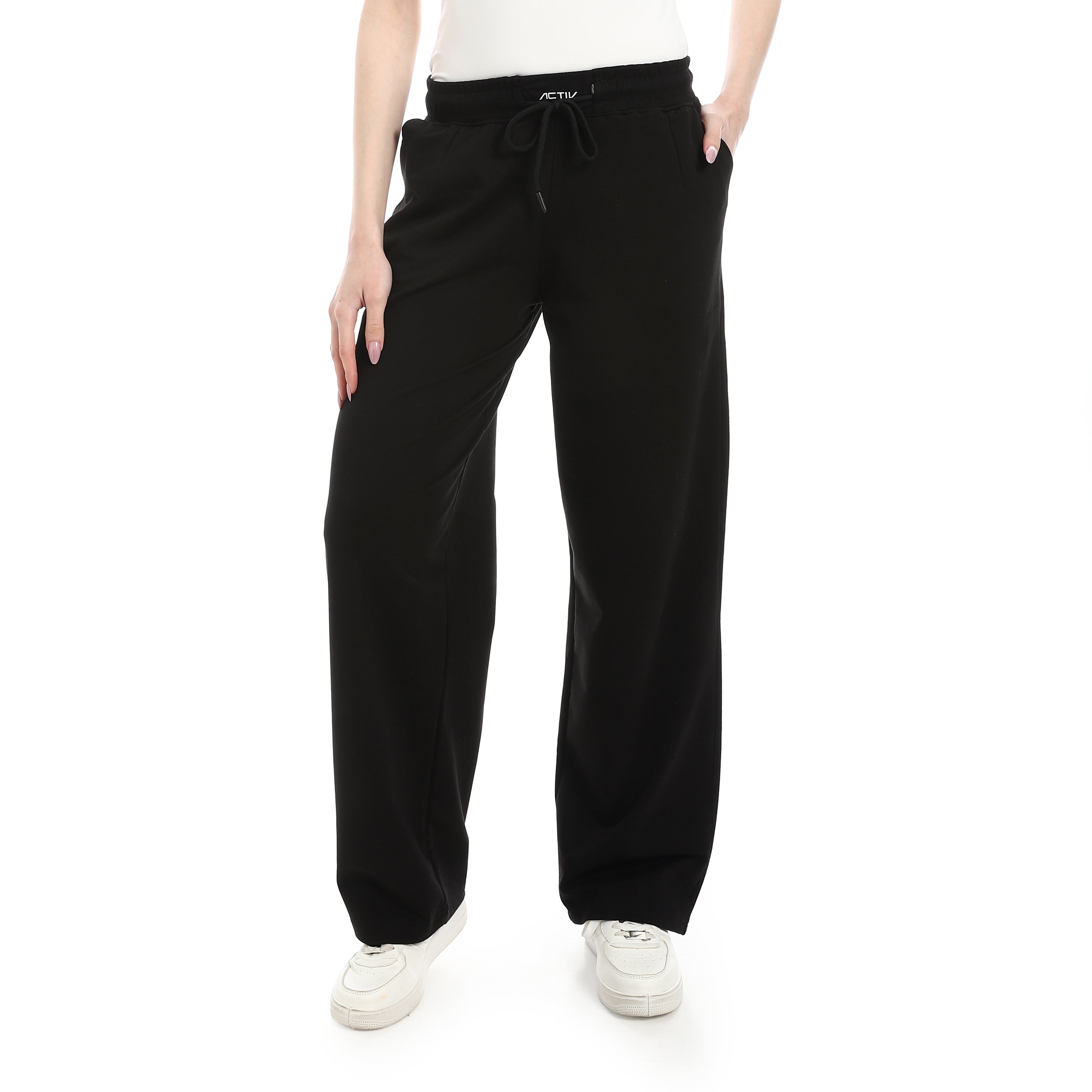 ACTIV MEN CASUAL WIDELEG PANTS - BLACK