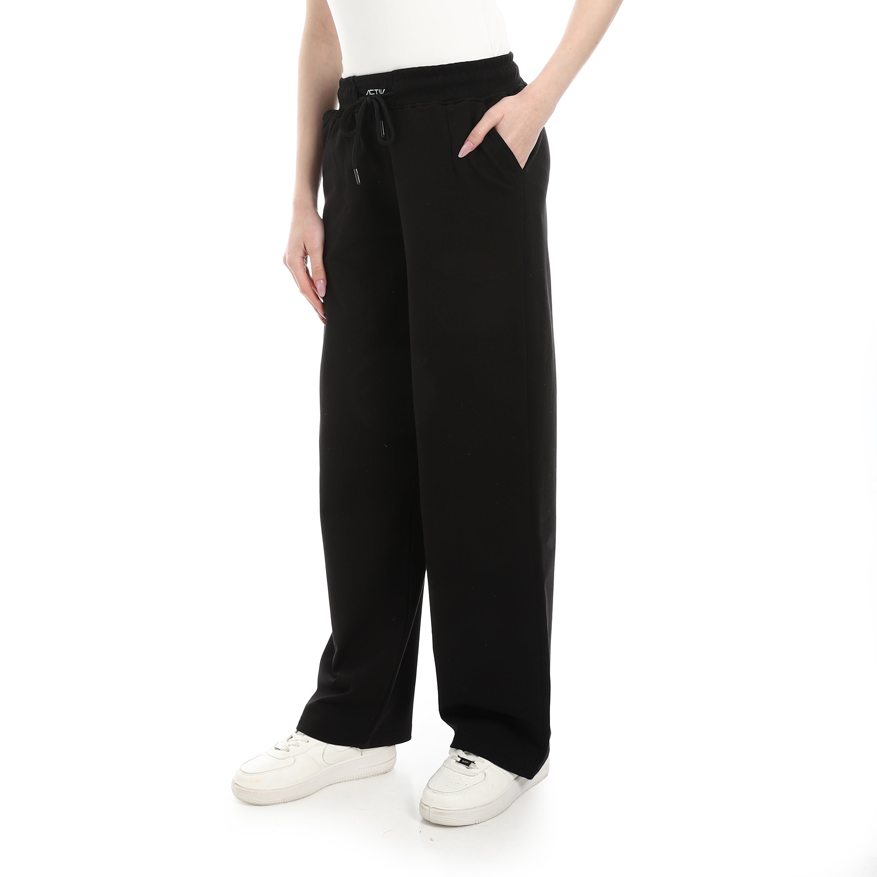 ACTIV MEN CASUAL WIDELEG PANTS - BLACK