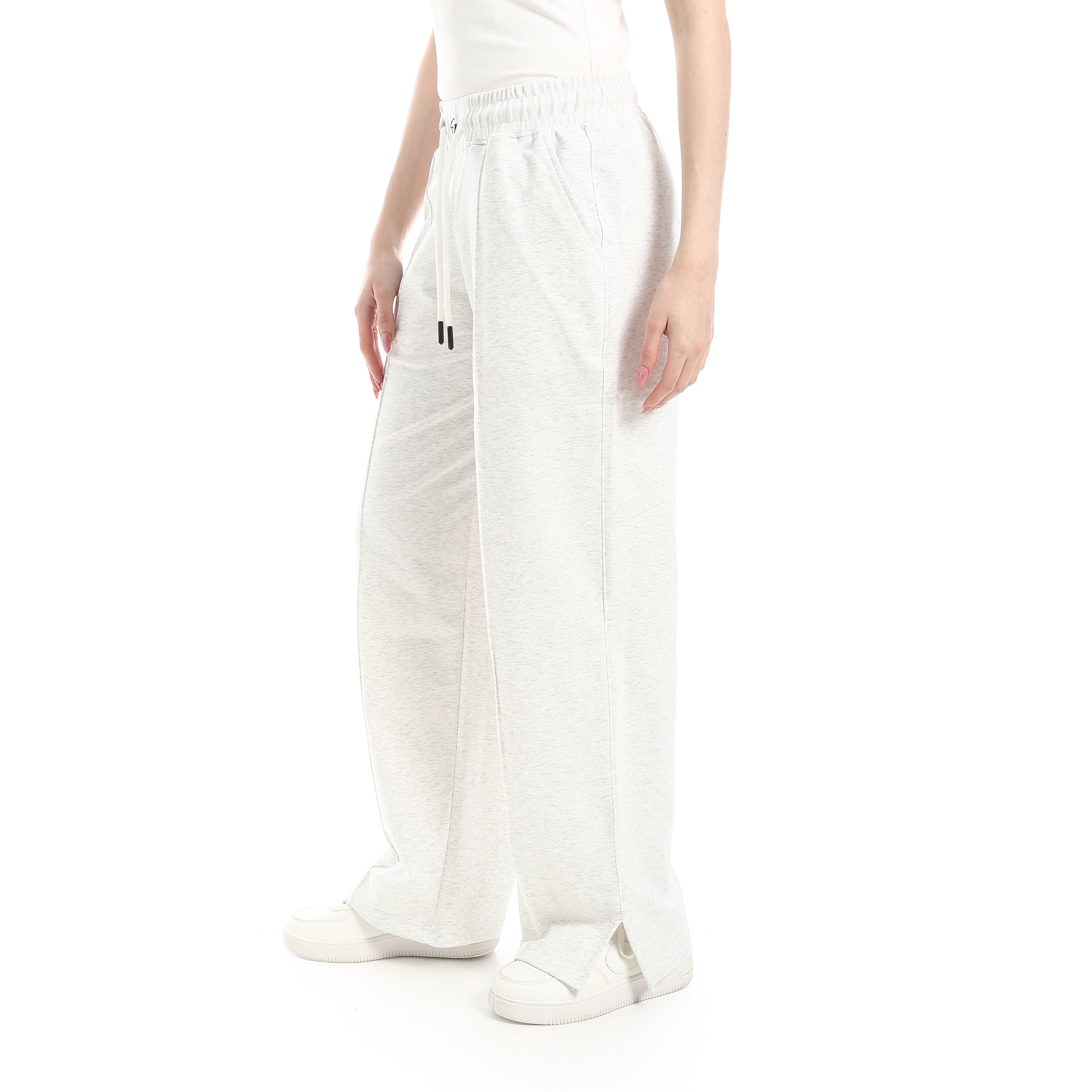 بنطلون اكتف حريمي وايد ليج - اوف وايت