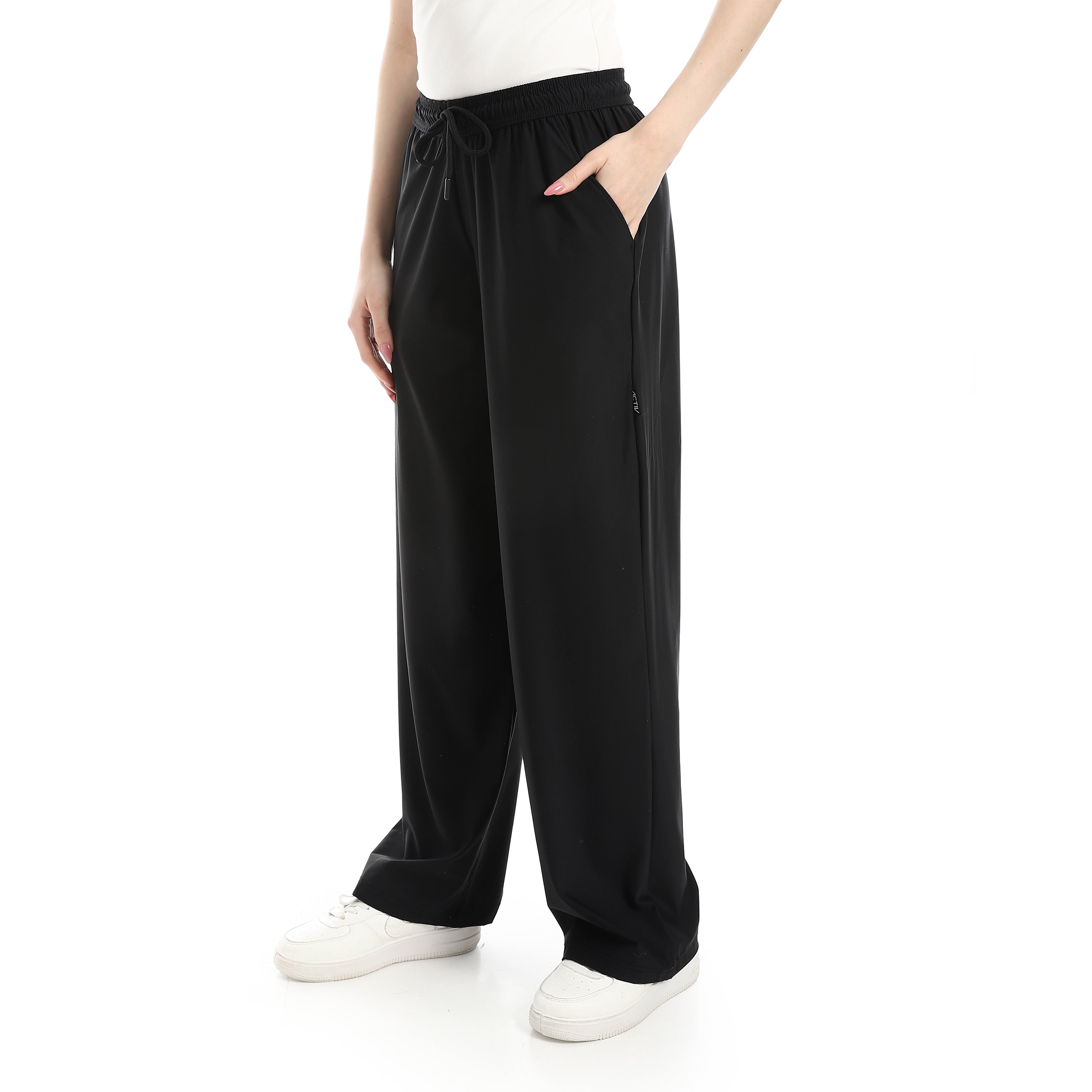 ACTIV WOMEN'S WIDE LEG PANTS - BLACK