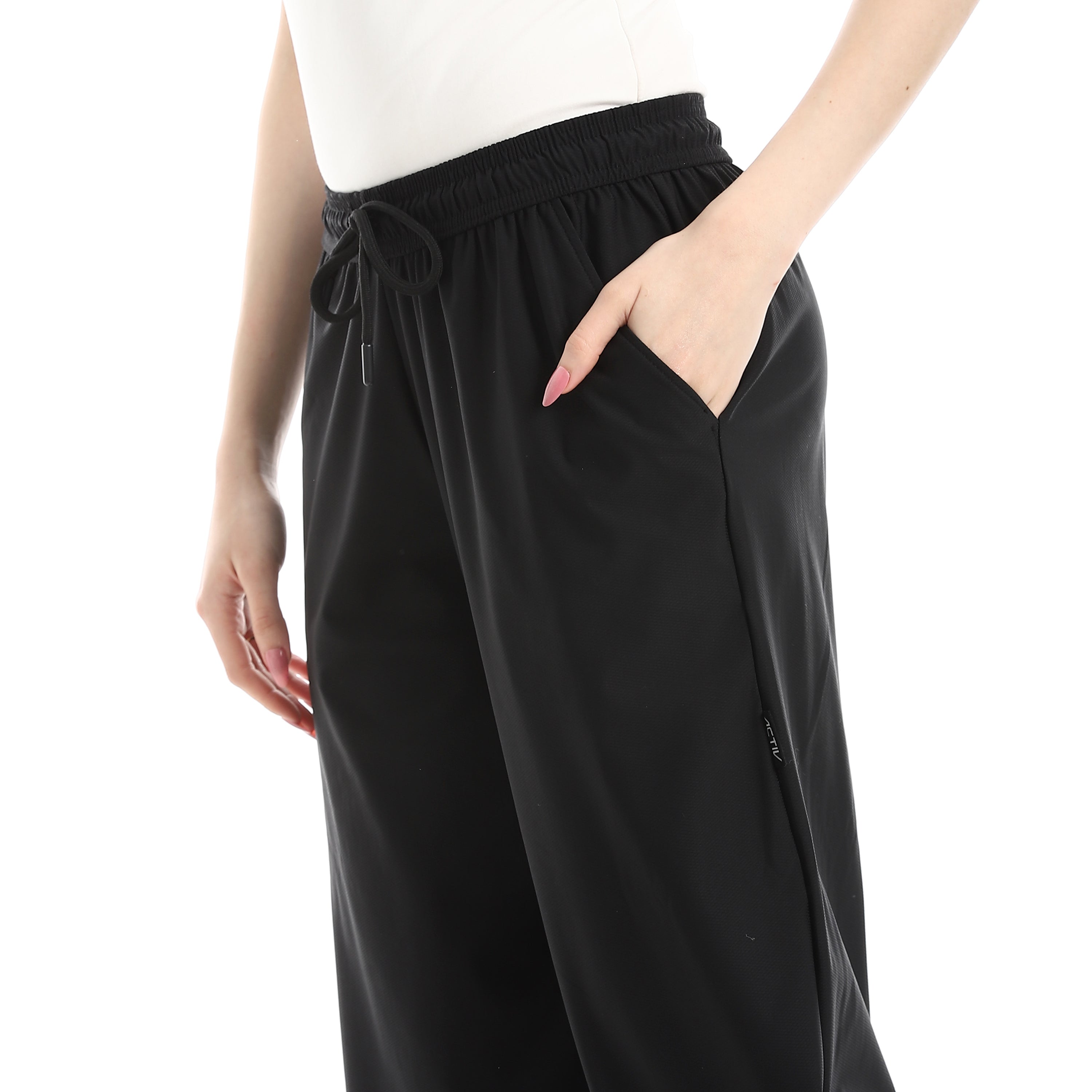 ACTIV WOMEN'S WIDE LEG PANTS - BLACK