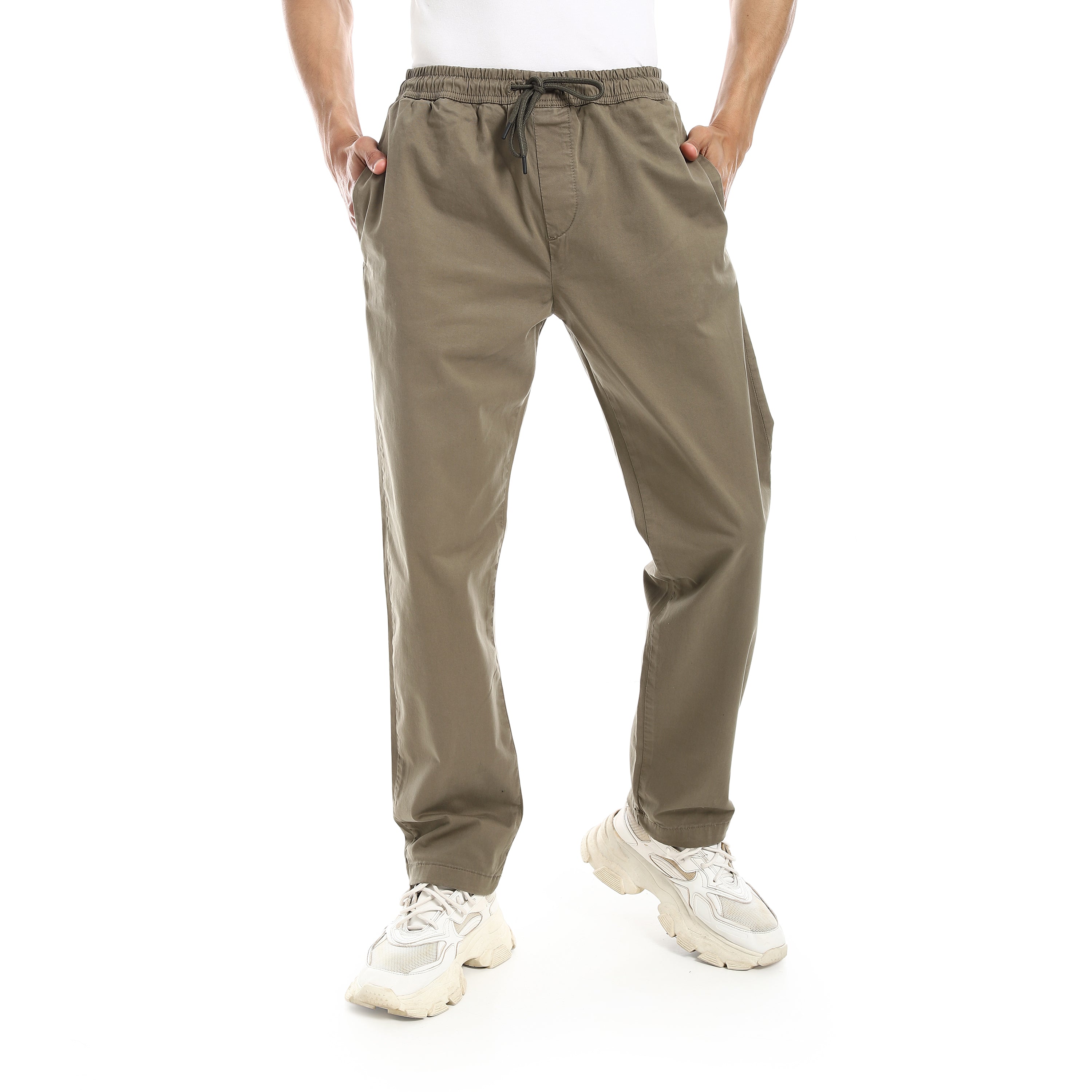 بنطلون شروال اكتف رجالي - زيتي